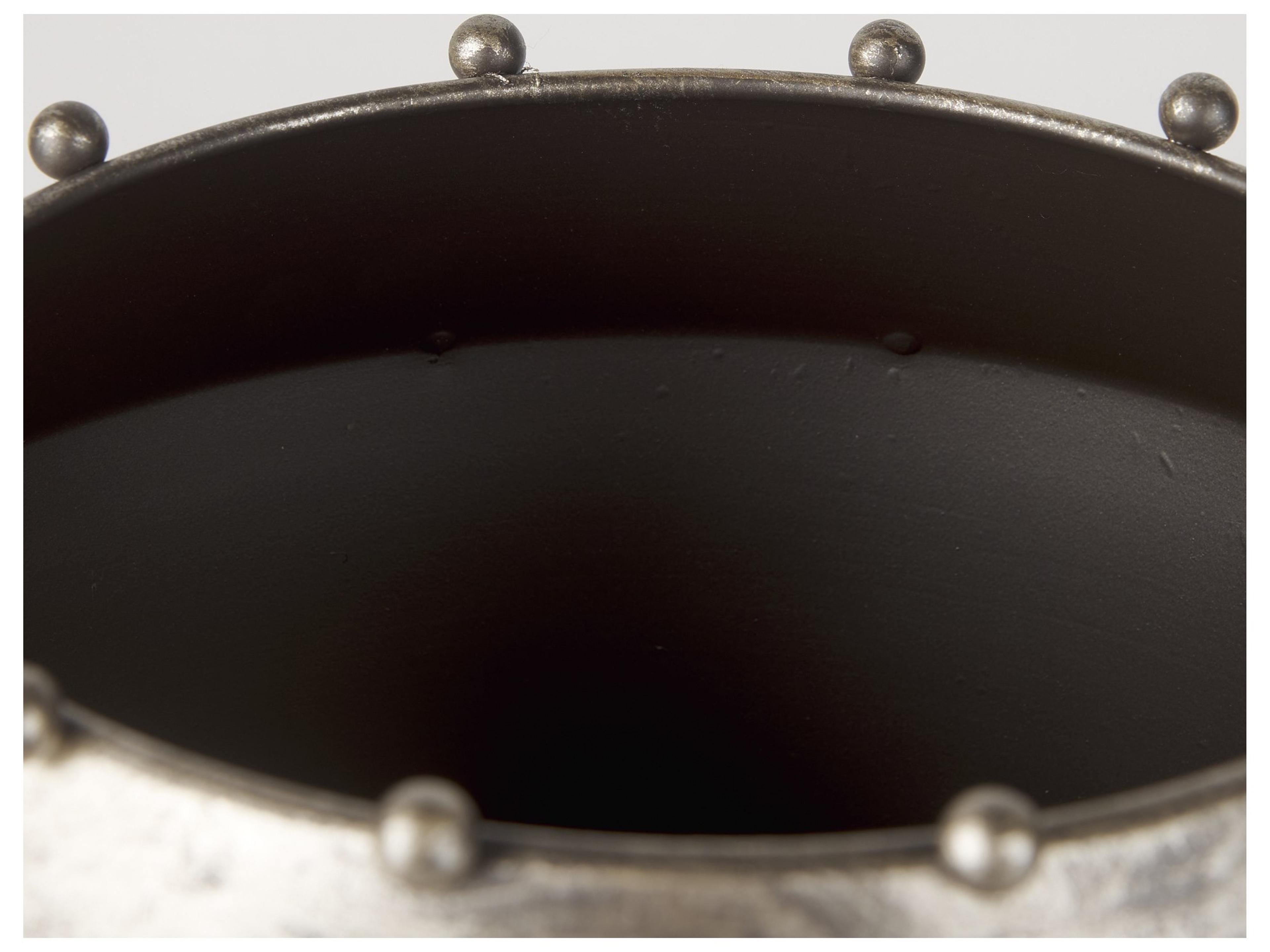 Mercana Elio 12.2H Large Champagne Metal W/Studs Vase