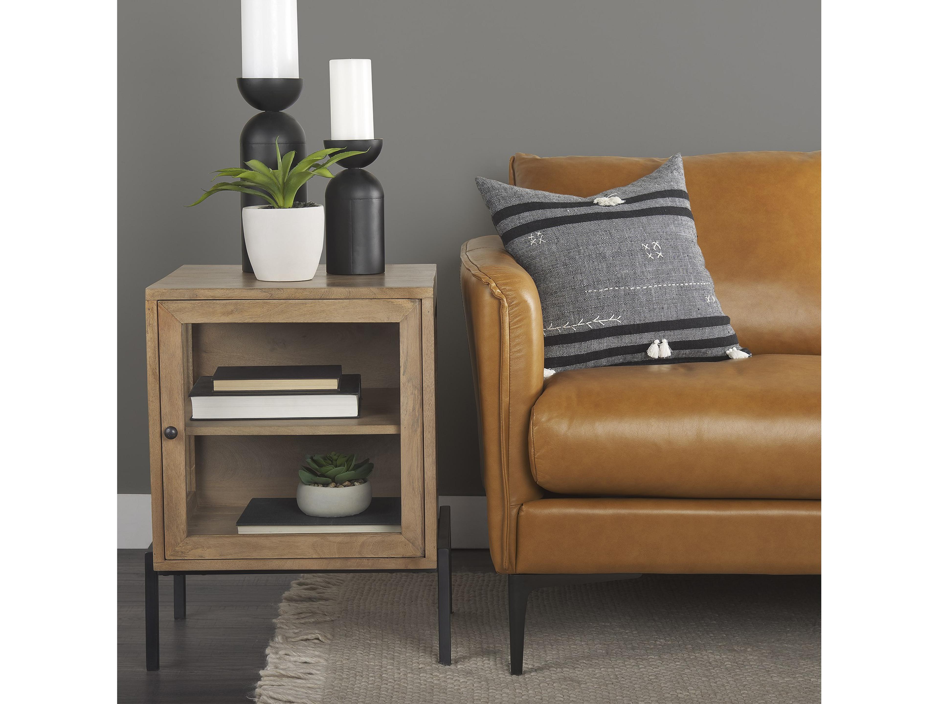 Mercana Lake Como 85.8L x 36.6W x 32.3H Tan Leather Three Seater Sofa