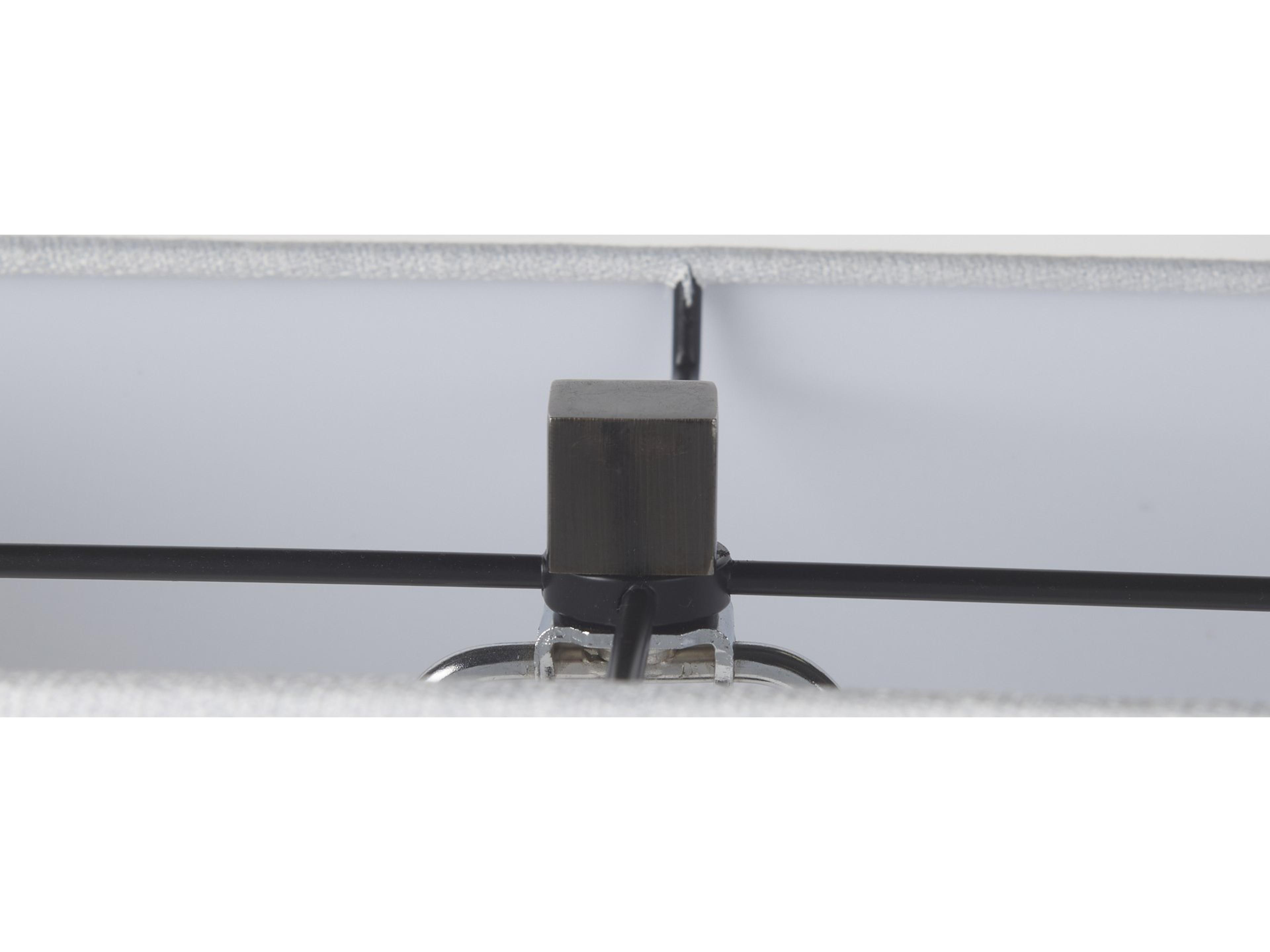 Mercana Peyton 14.0L x 9.0W x 26.2H Black Metal W/Marble Cube and White Shade Table Lamp