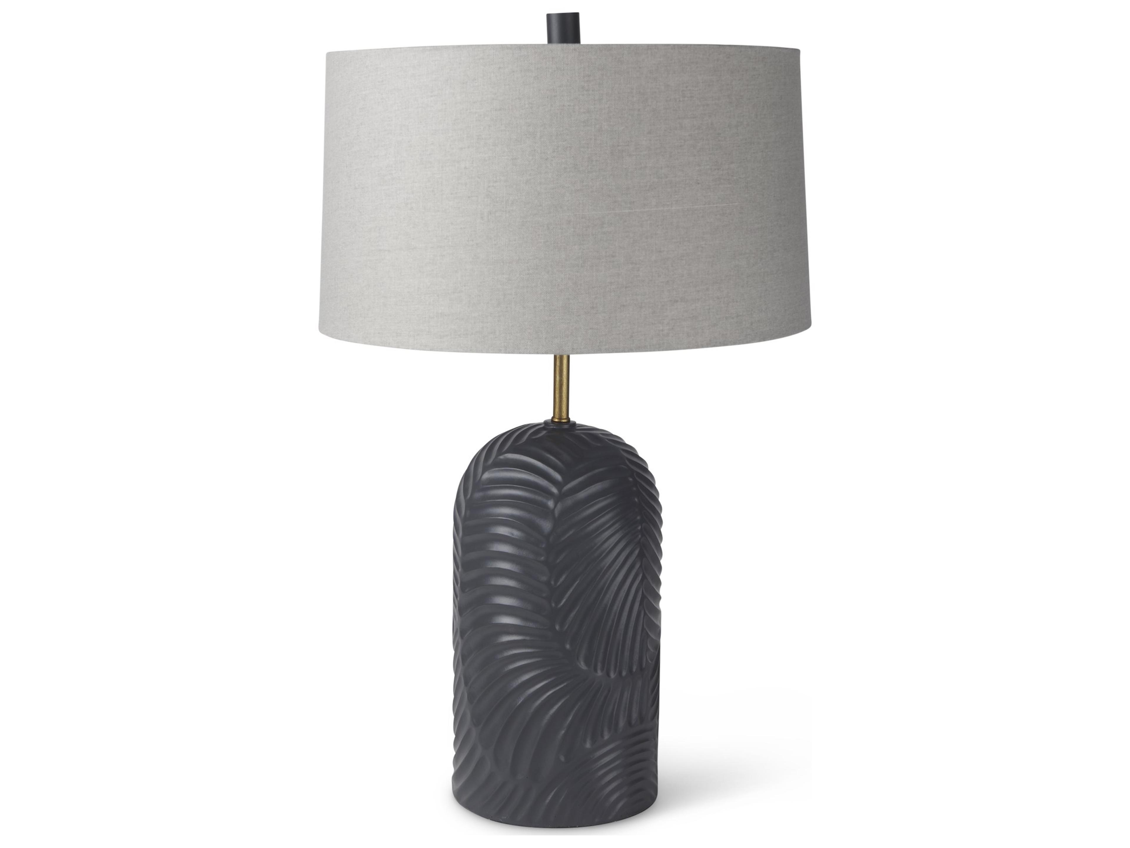Quinn 18.0L x 18.0W x 28.8H Navy Base W/Beige Fabric Shade Table Lamp