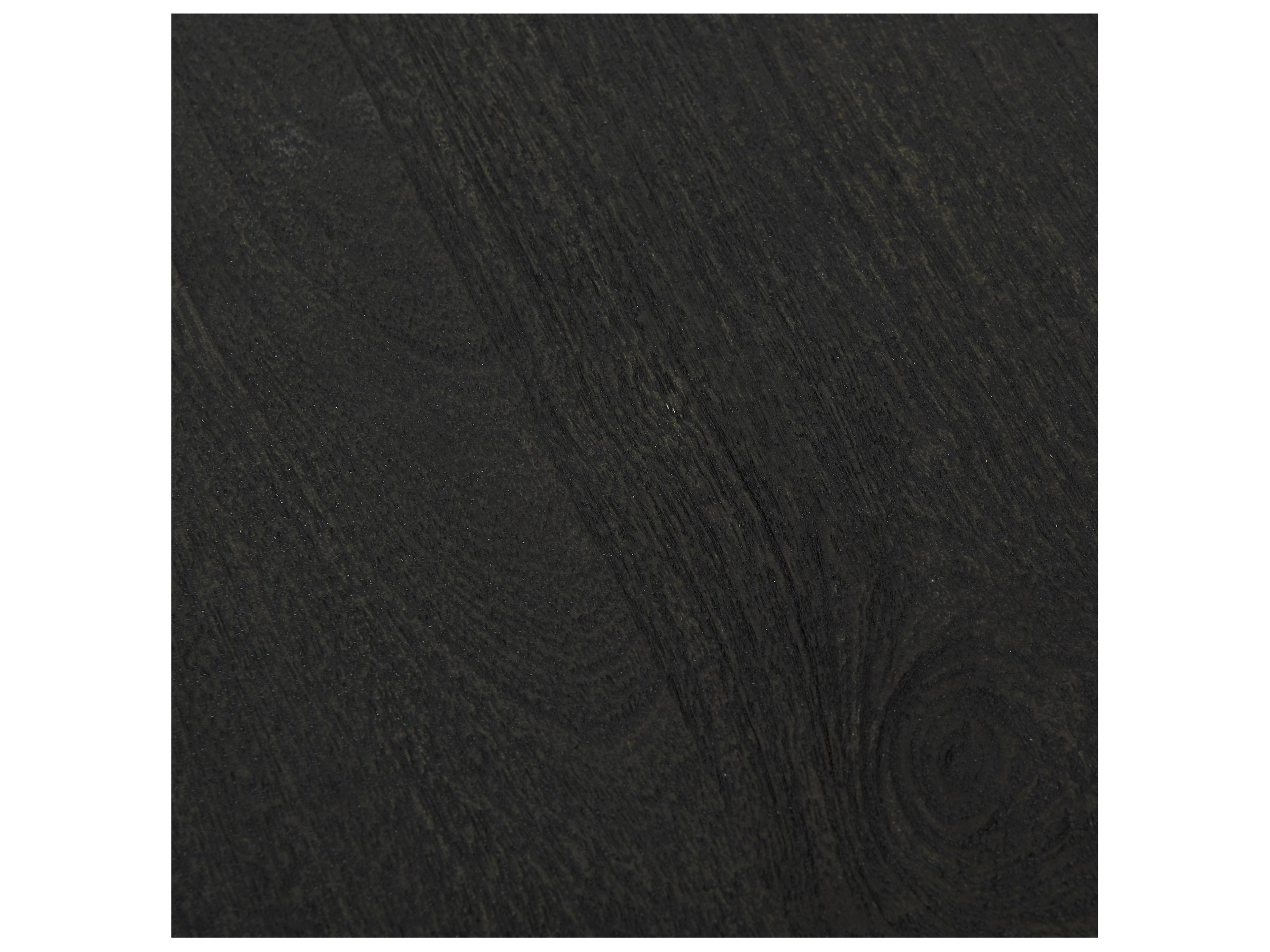 Mercana Atticus Black Wood and Antiqued Gold Metal Coffee Table