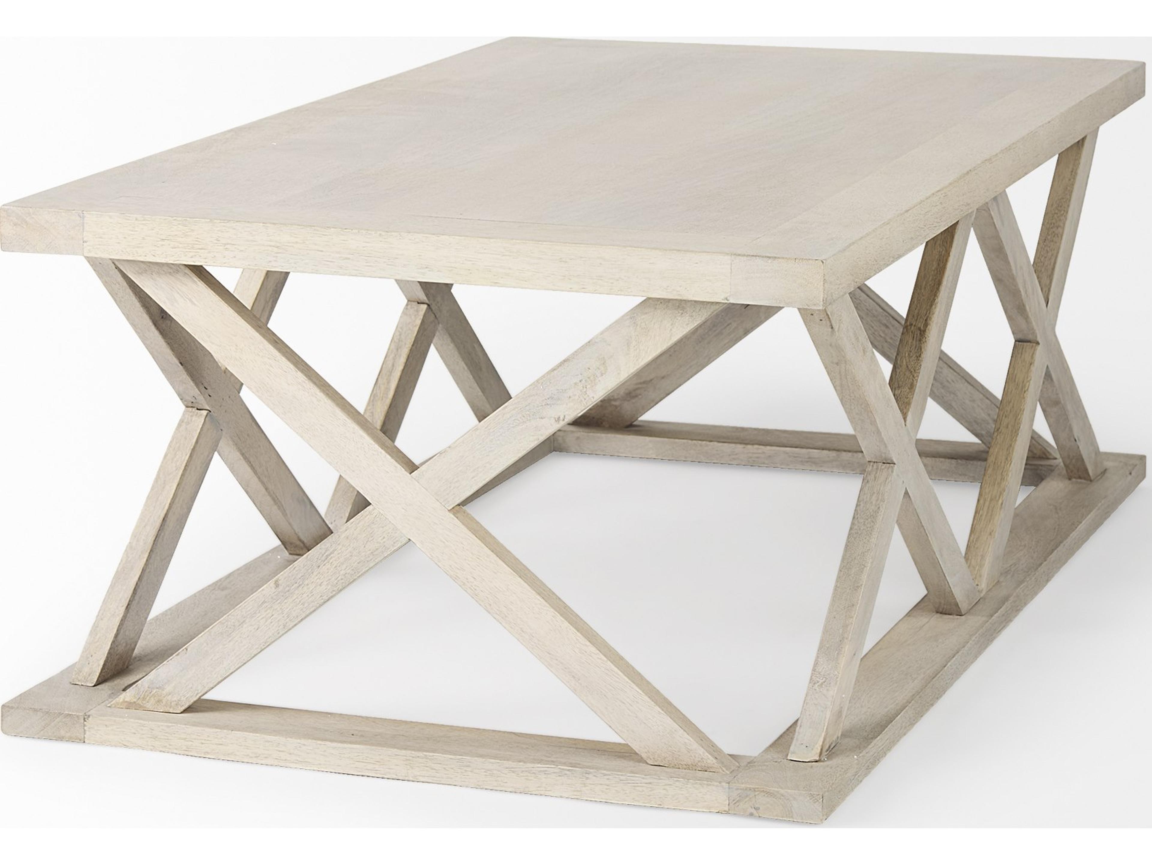 Mercana Forsey 48.0L x 28.0W x 17.5H Blonde Wood Rectangular Coffee Table