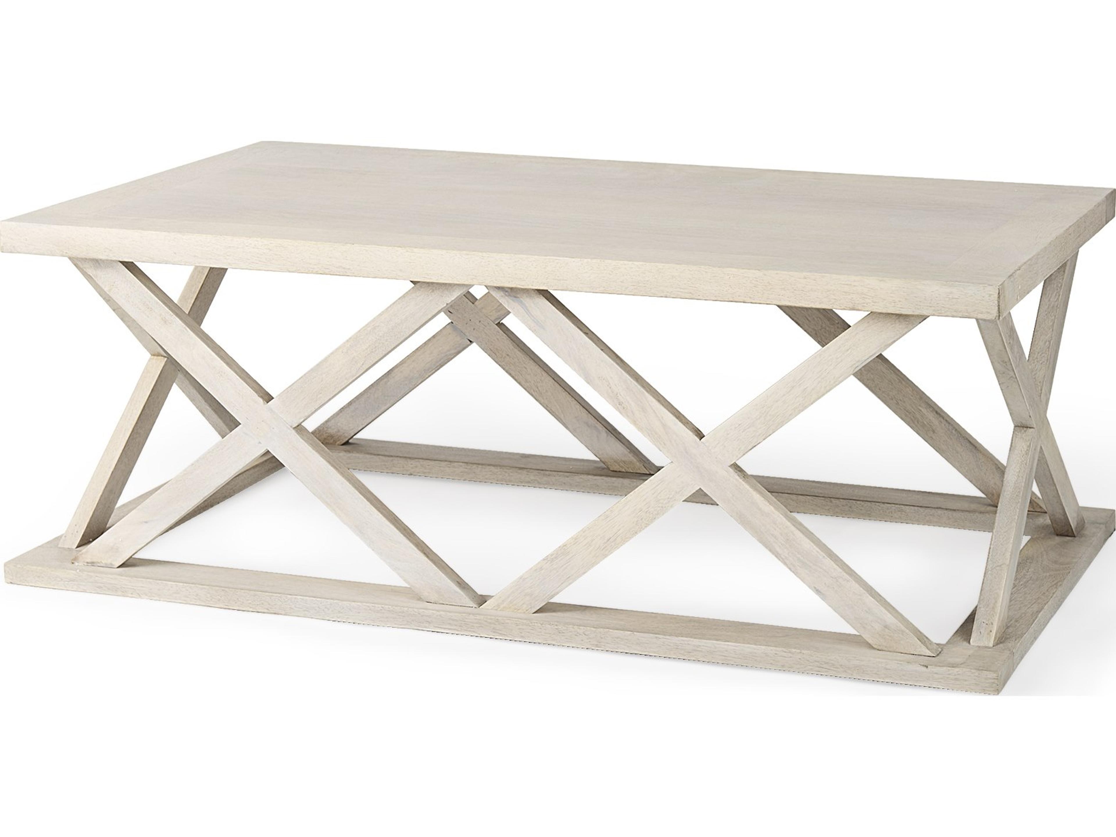 Forsey 48.0L x 28.0W x 17.5H Blonde Wood Rectangular Coffee Table