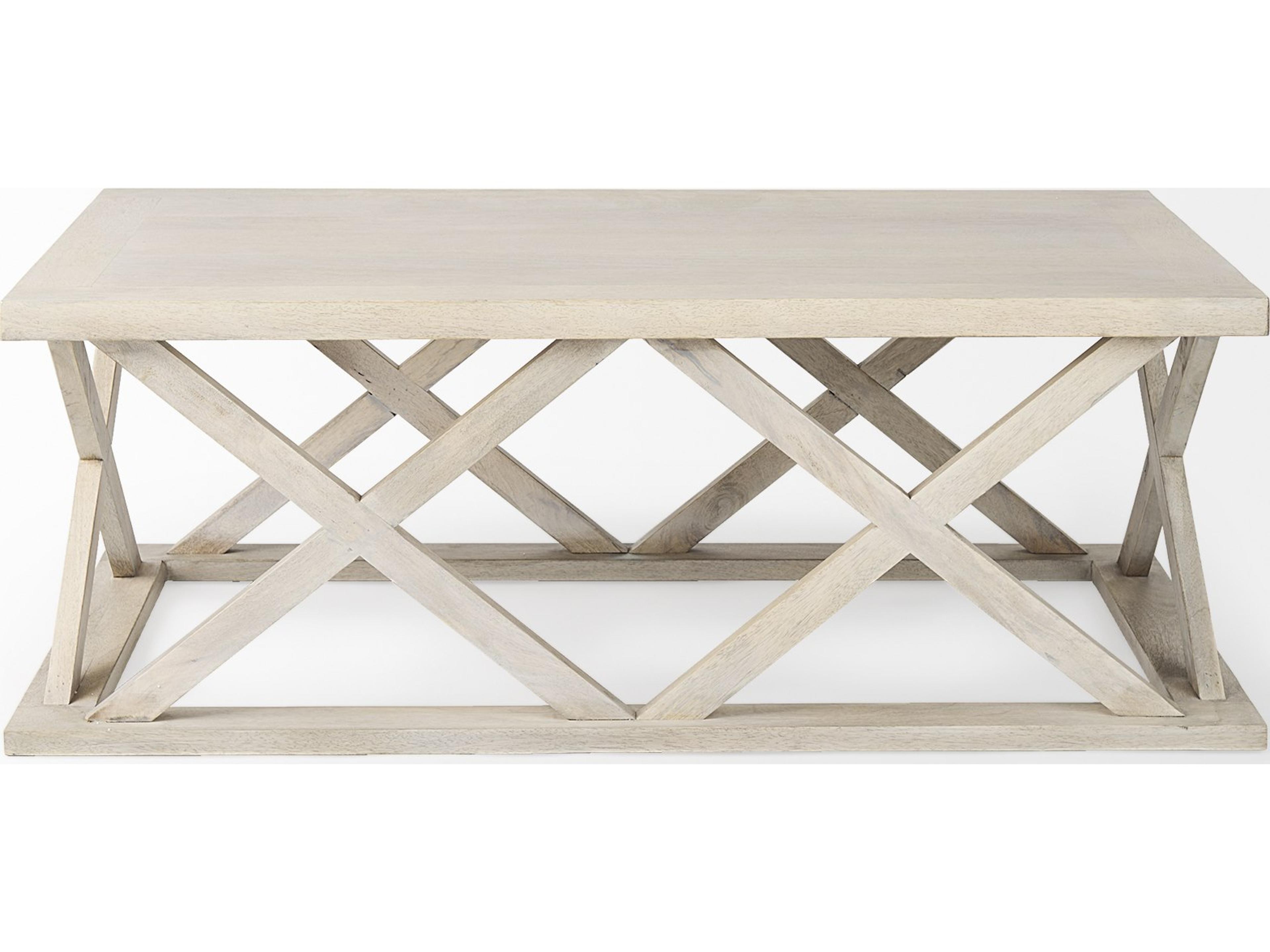 Mercana Forsey 48.0L x 28.0W x 17.5H Blonde Wood Rectangular Coffee Table