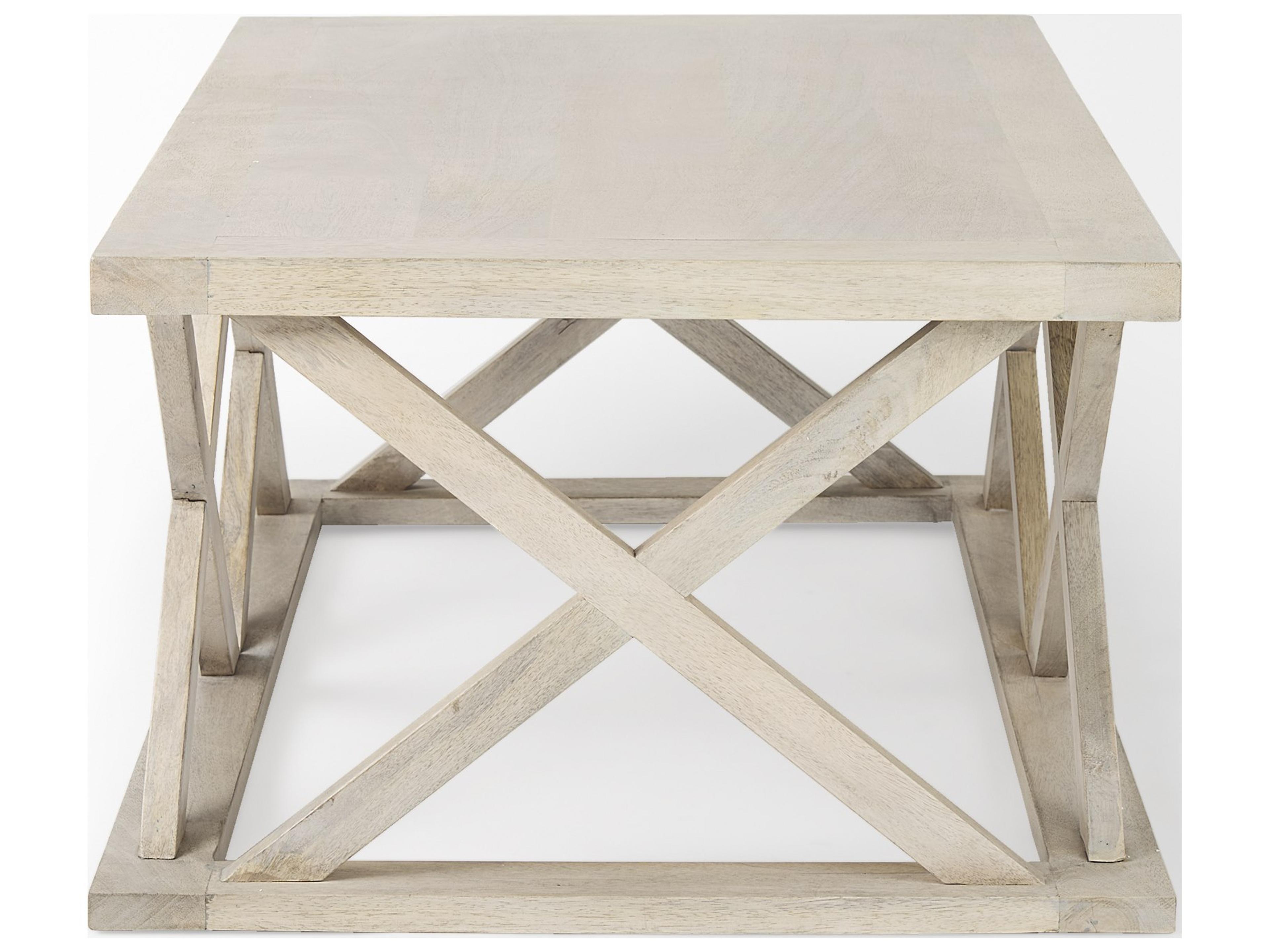 Mercana Forsey 48.0L x 28.0W x 17.5H Blonde Wood Rectangular Coffee Table