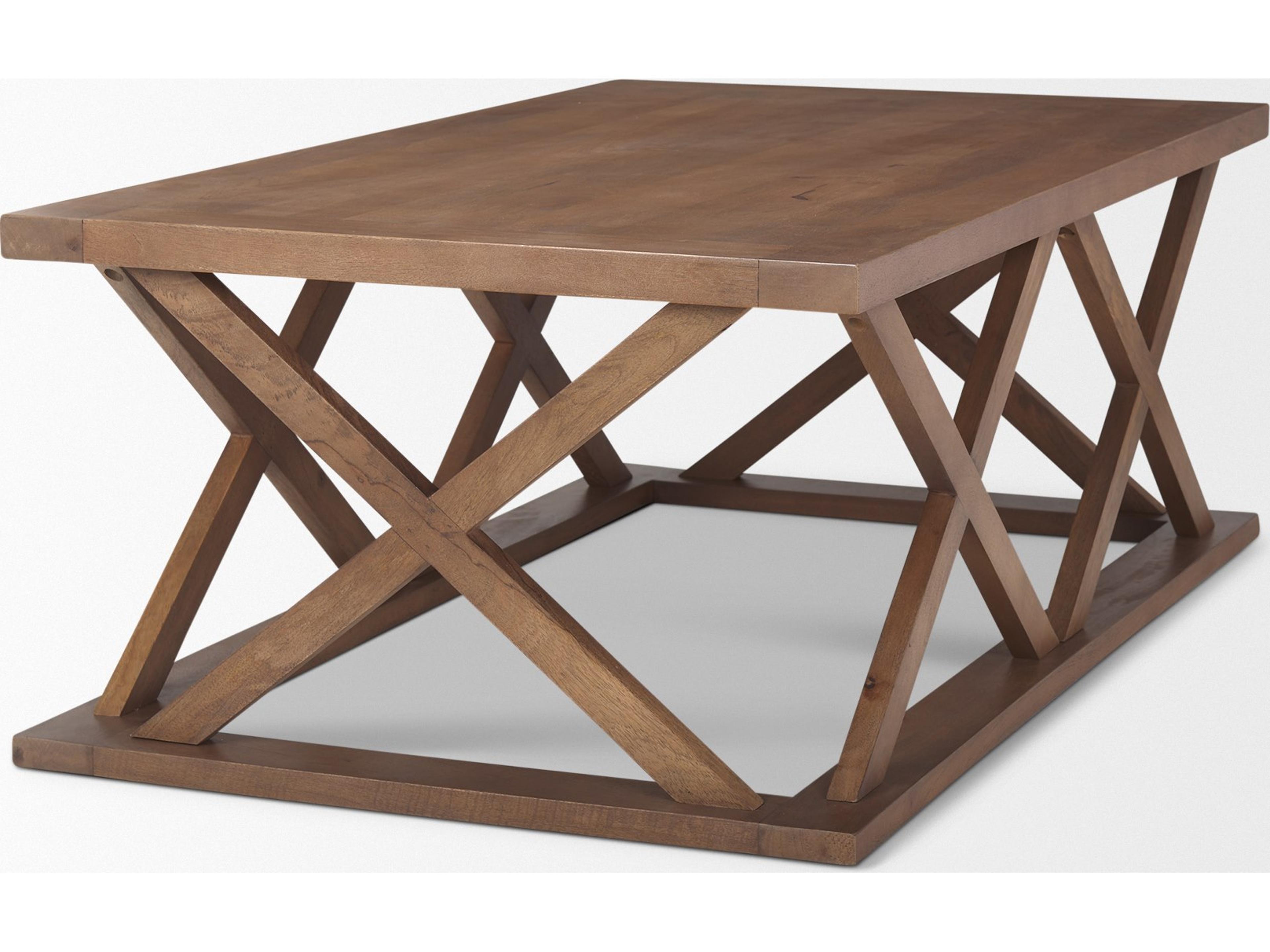 Mercana Forsey 48.0L x 28.0W x 17.5H Medium Brown Rectangle Coffee Table