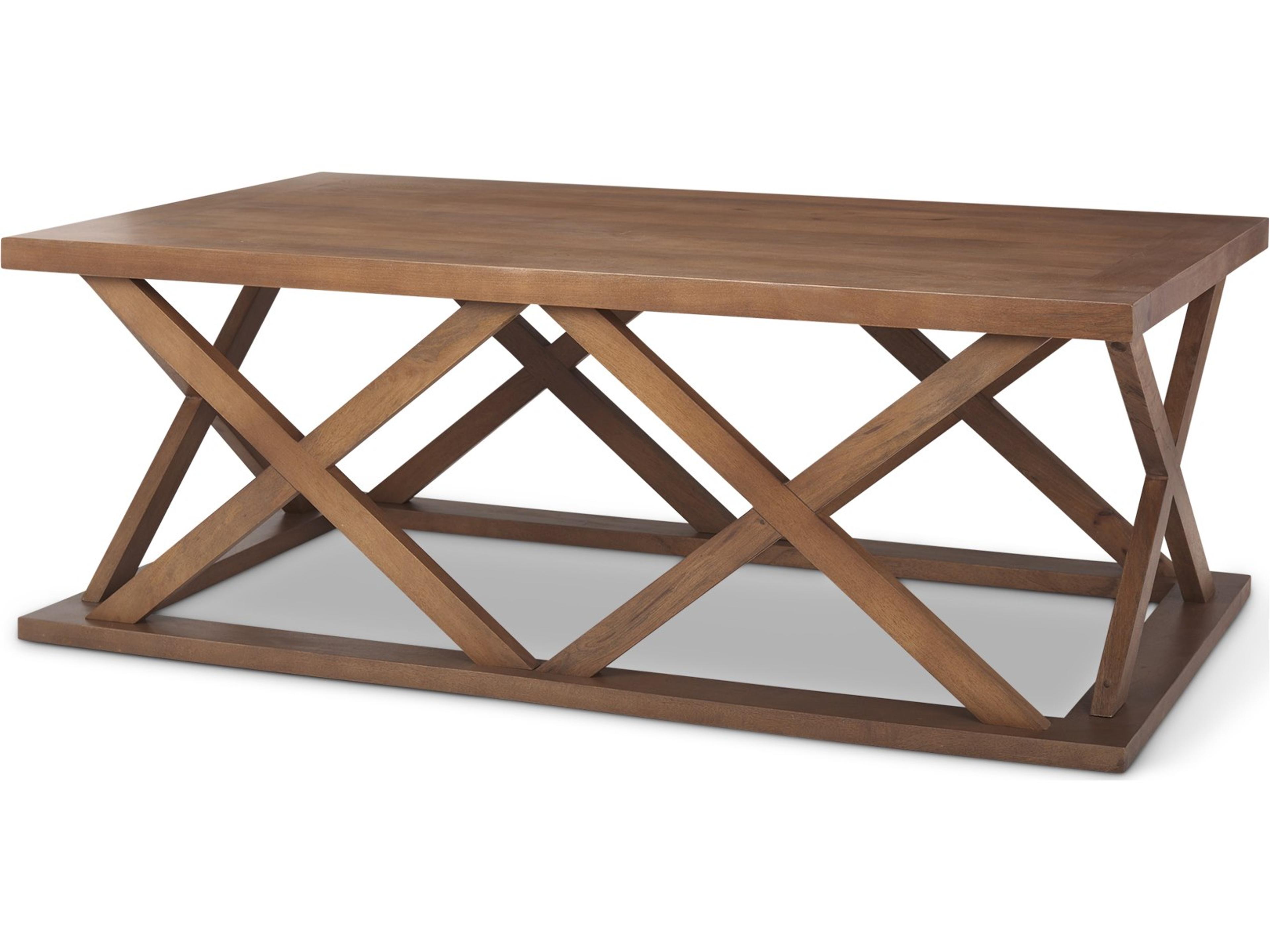 Forsey 48.0L x 28.0W x 17.5H Medium Brown Rectangle Coffee Table