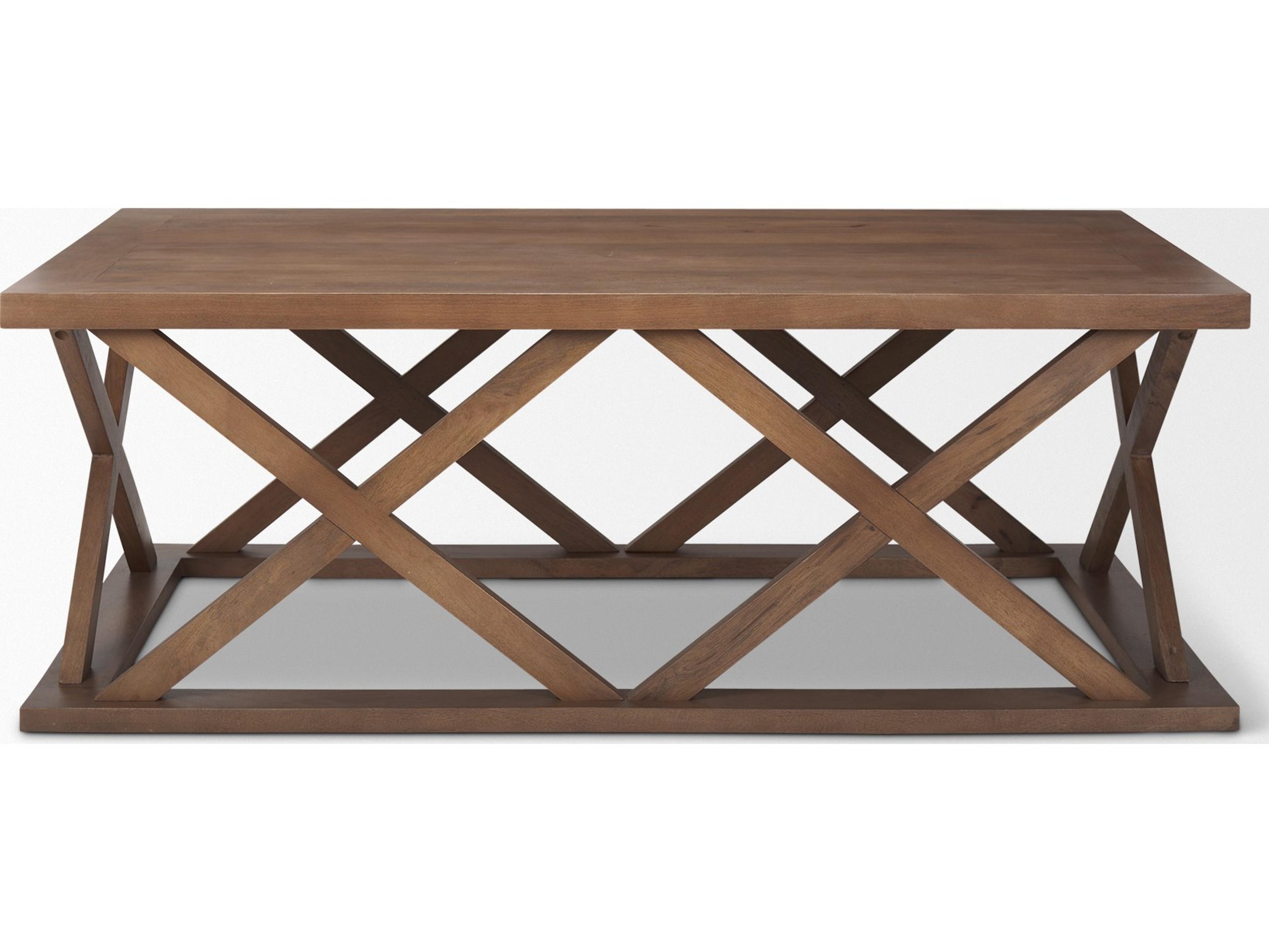 Mercana Forsey 48.0L x 28.0W x 17.5H Medium Brown Rectangle Coffee Table