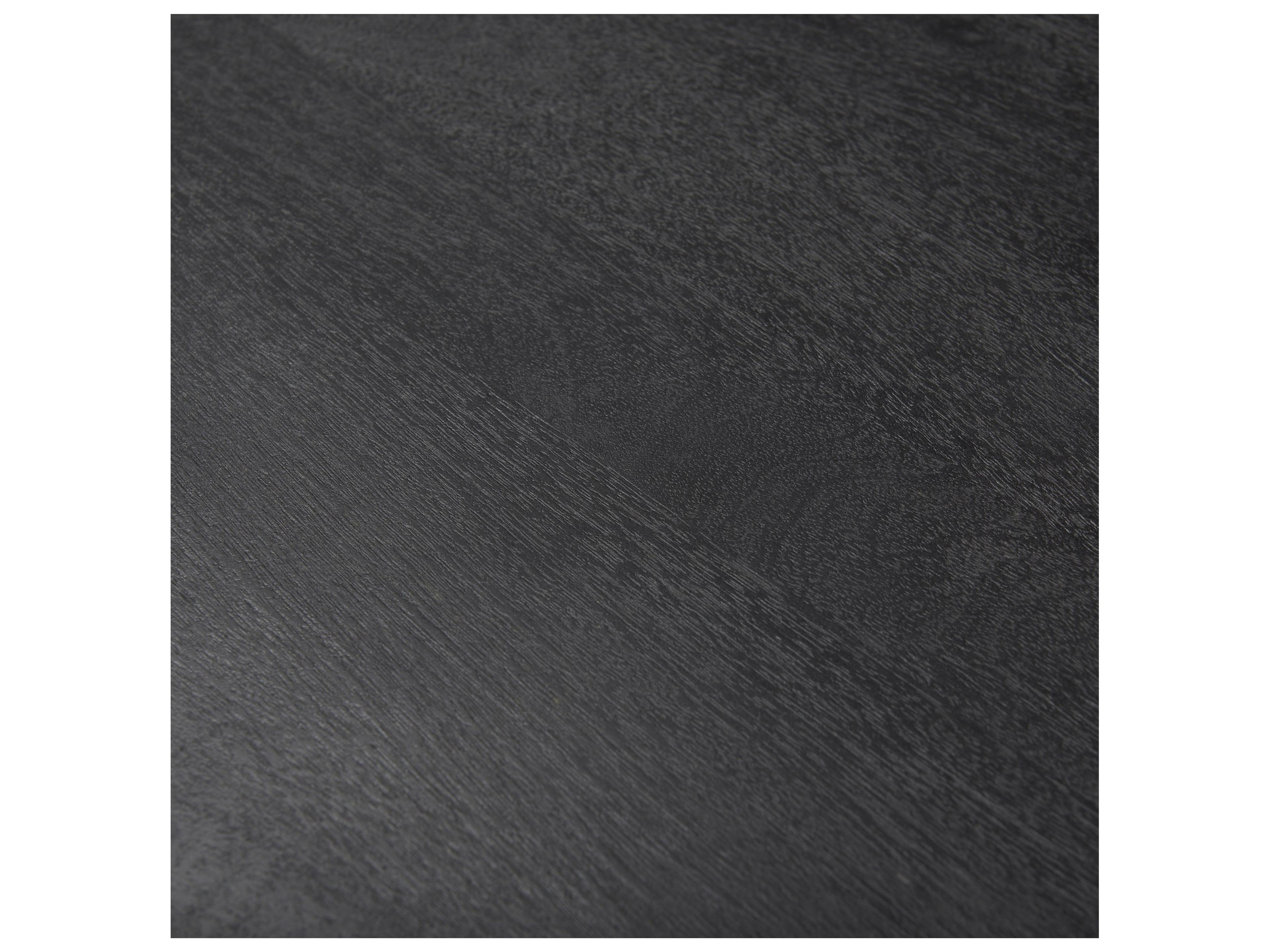 Mercana Forsey  28.0L x 45.3W x 18.0H Black Solid Wood Round Coffee Table