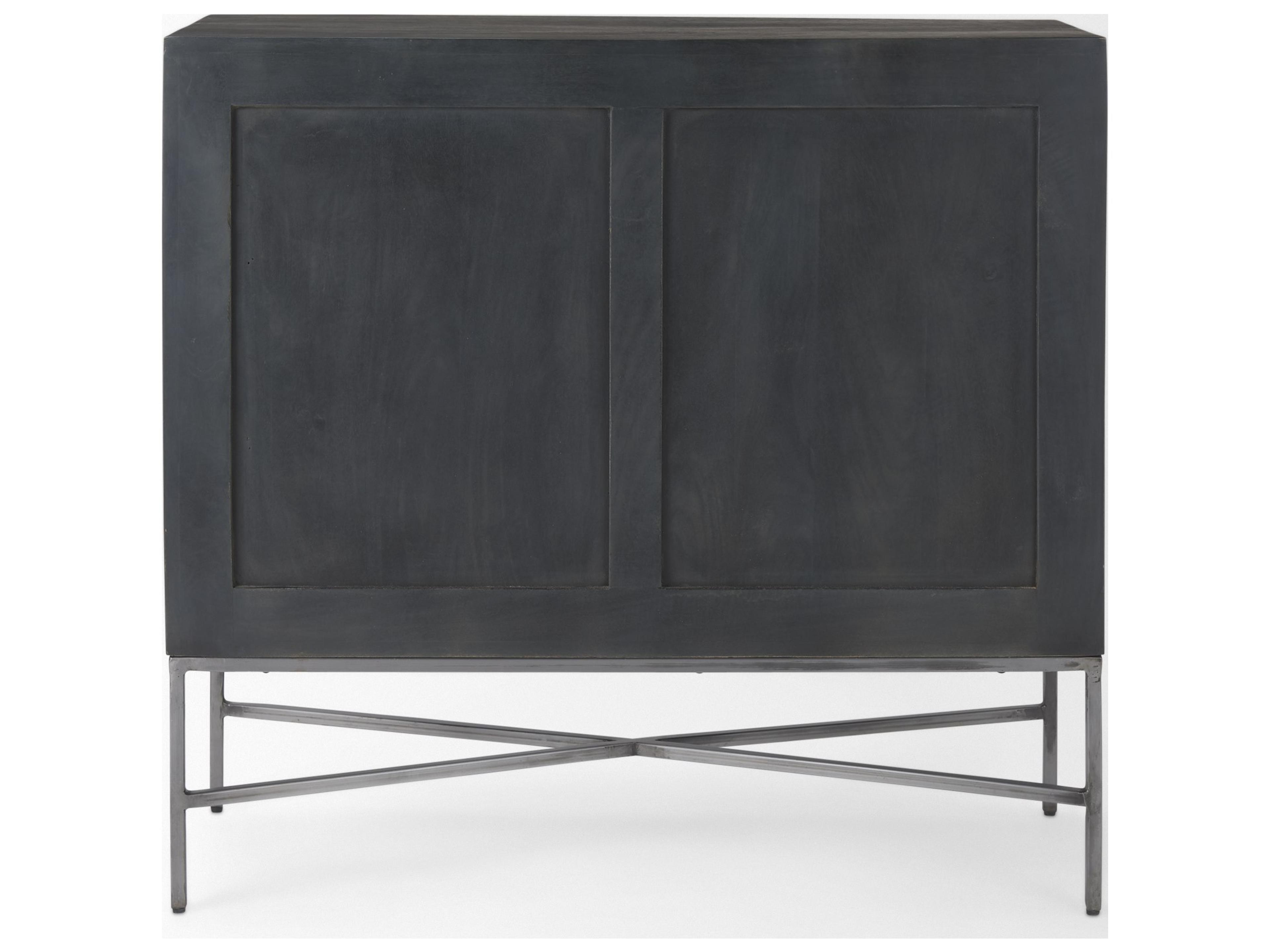 Mercana Hogarth 36.0L x 16.0W x 34.0H 2 Door Dark Accent Cabinet