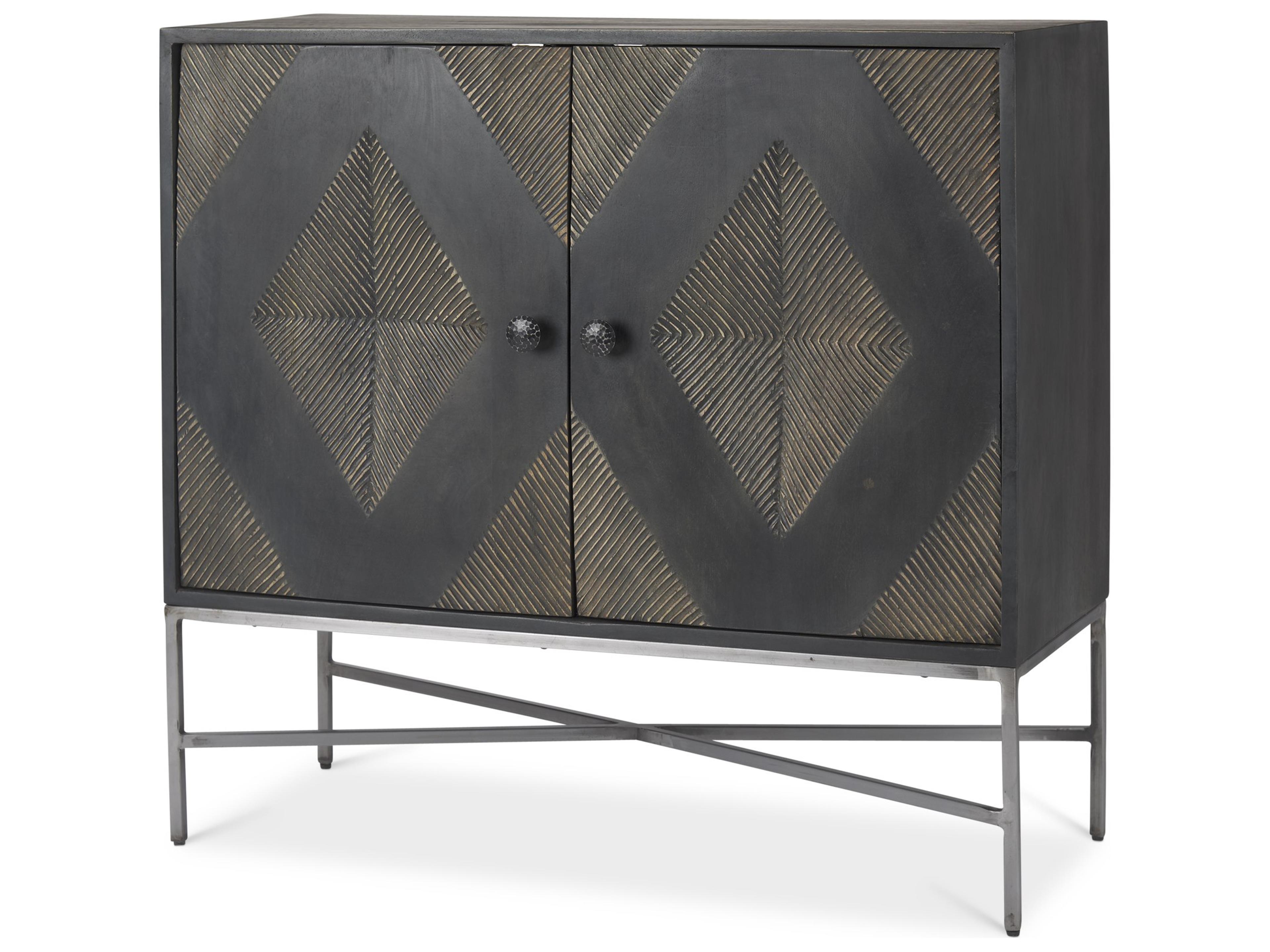 Hogarth 36.0L x 16.0W x 34.0H 2 Door Dark Accent Cabinet