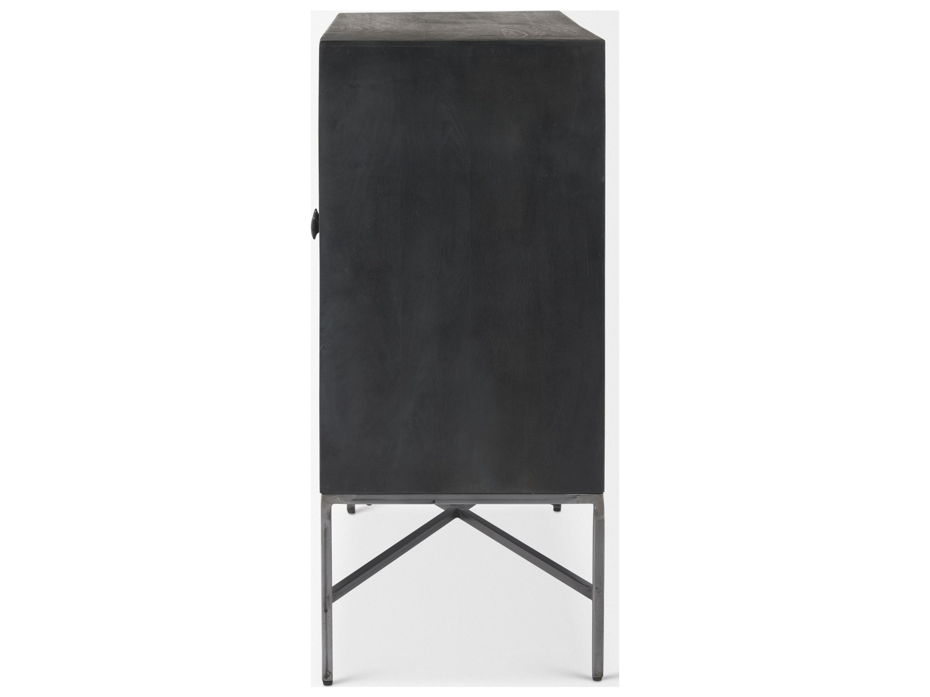 Mercana Hogarth 36.0L x 16.0W x 34.0H 2 Door Dark Accent Cabinet