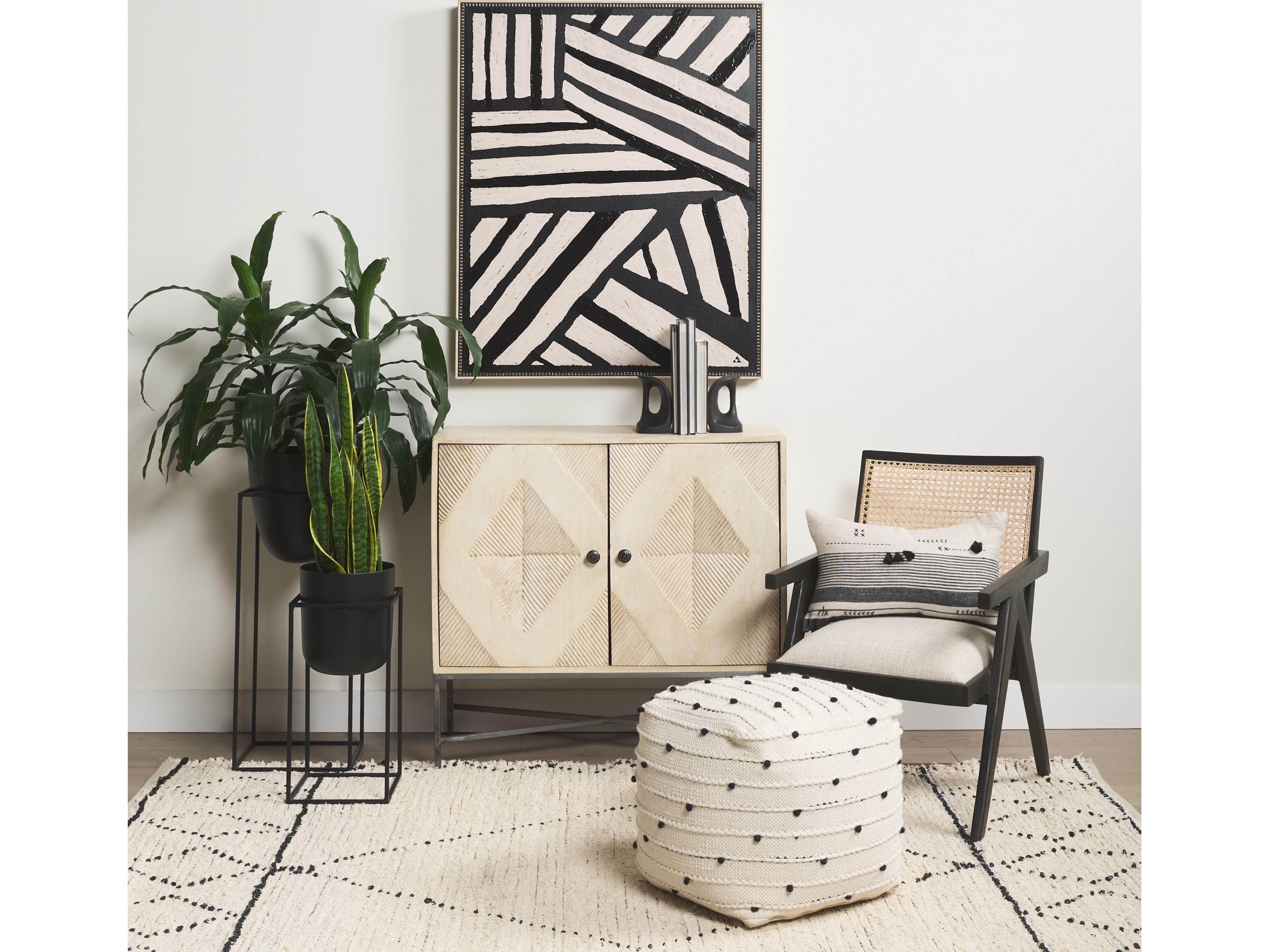 Mercana Hogarth 36.0L x 16.0W x 34.0H 2 Door Blonde Wood Accent Cabinet