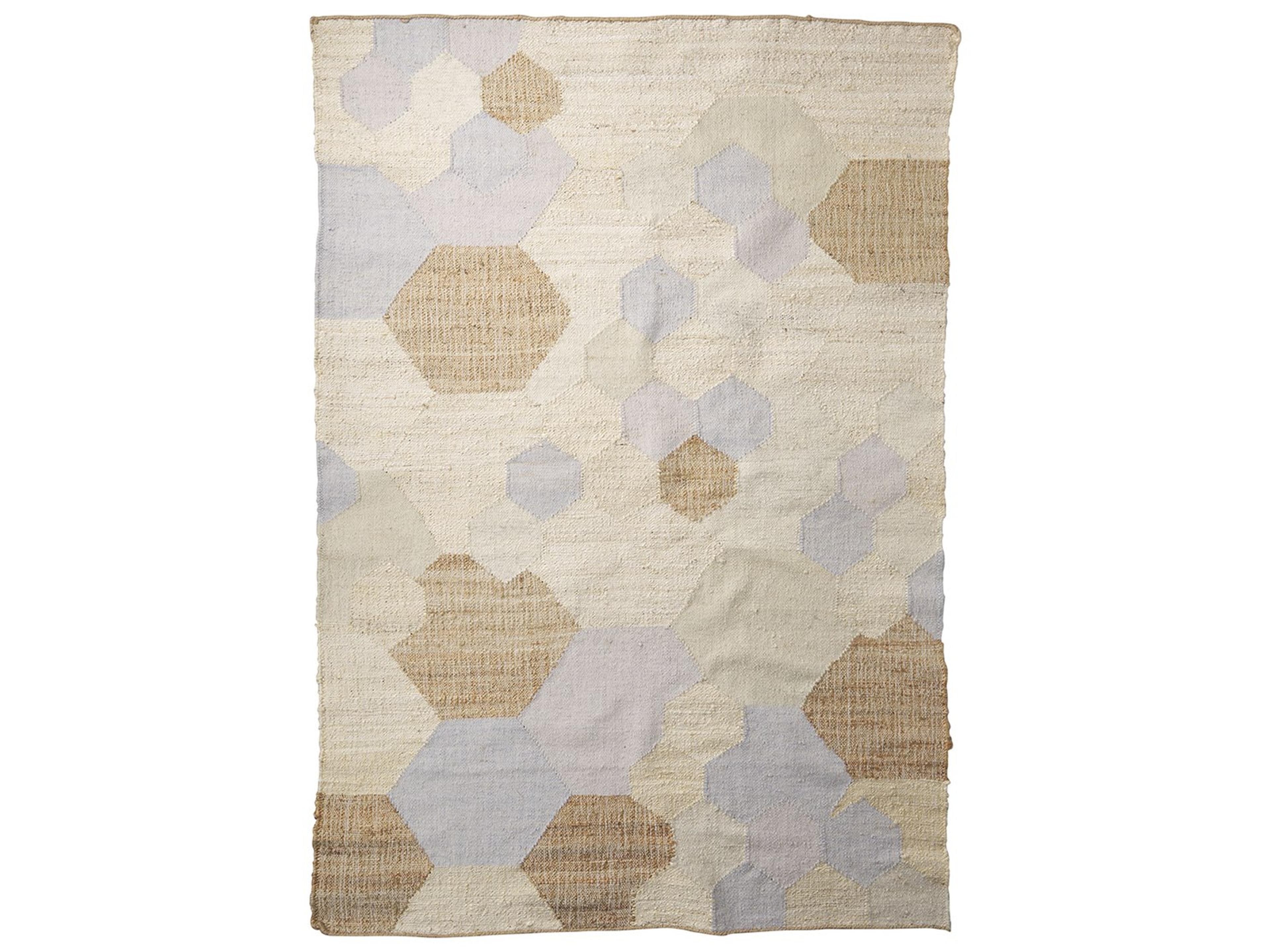 Mayson 5x8 Cream Multi-Colored Honeycomb Pattern Area Rug