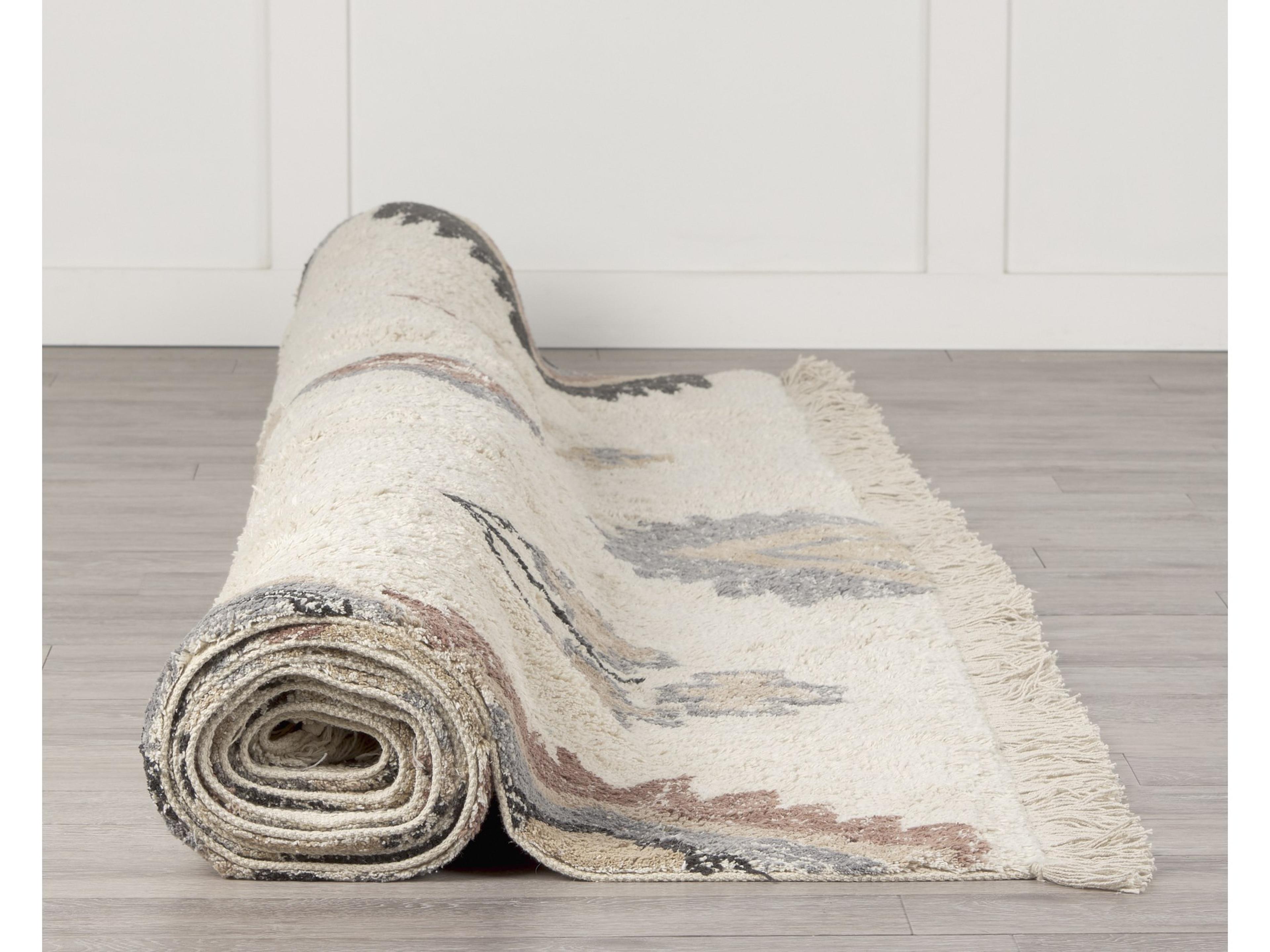 Mercana Carla 5x8 Earthy Neutrals Patterned Cotton Area Rug