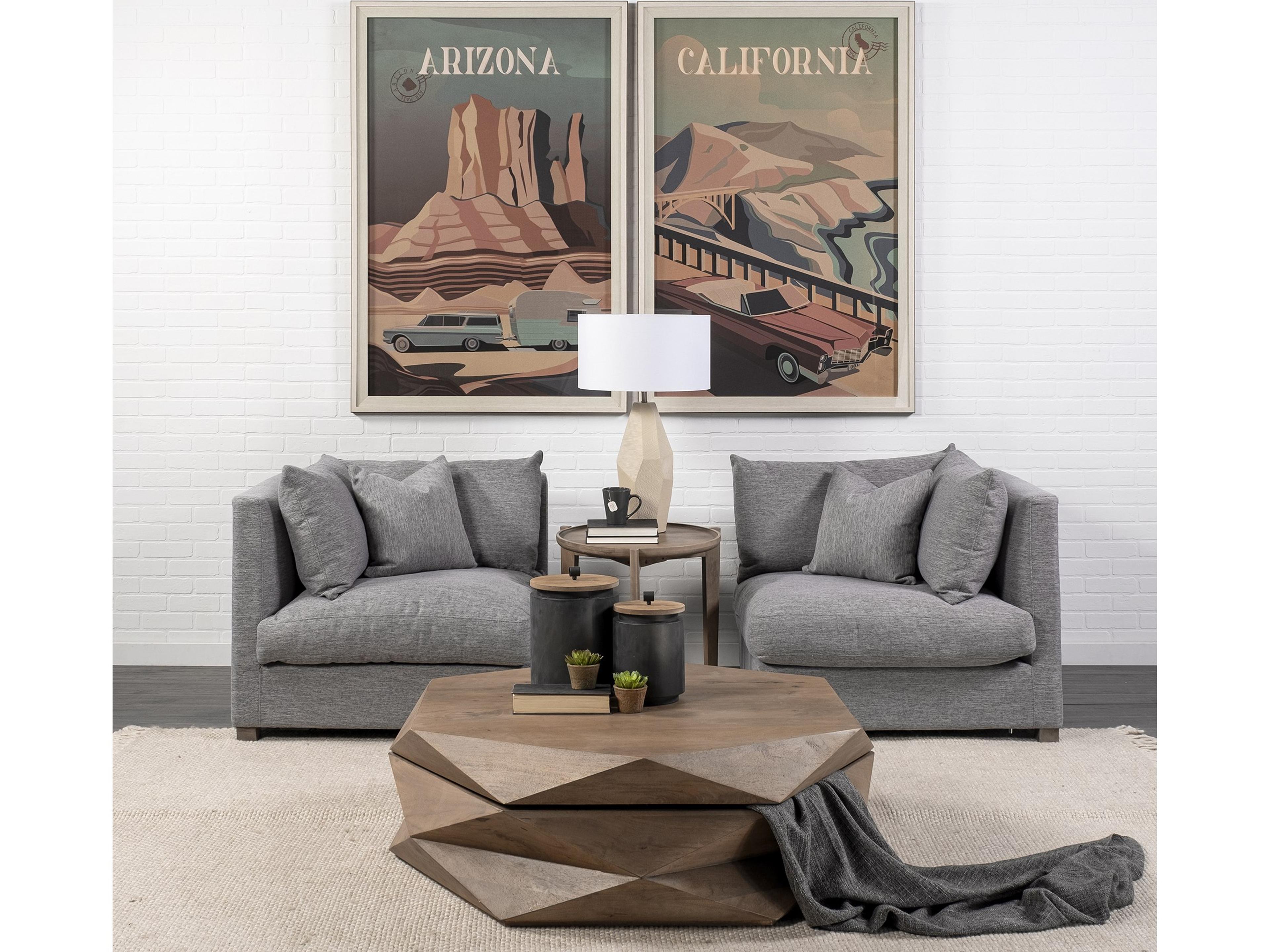 Mercana Valence New Gray Arm Pillow Sectional Piece