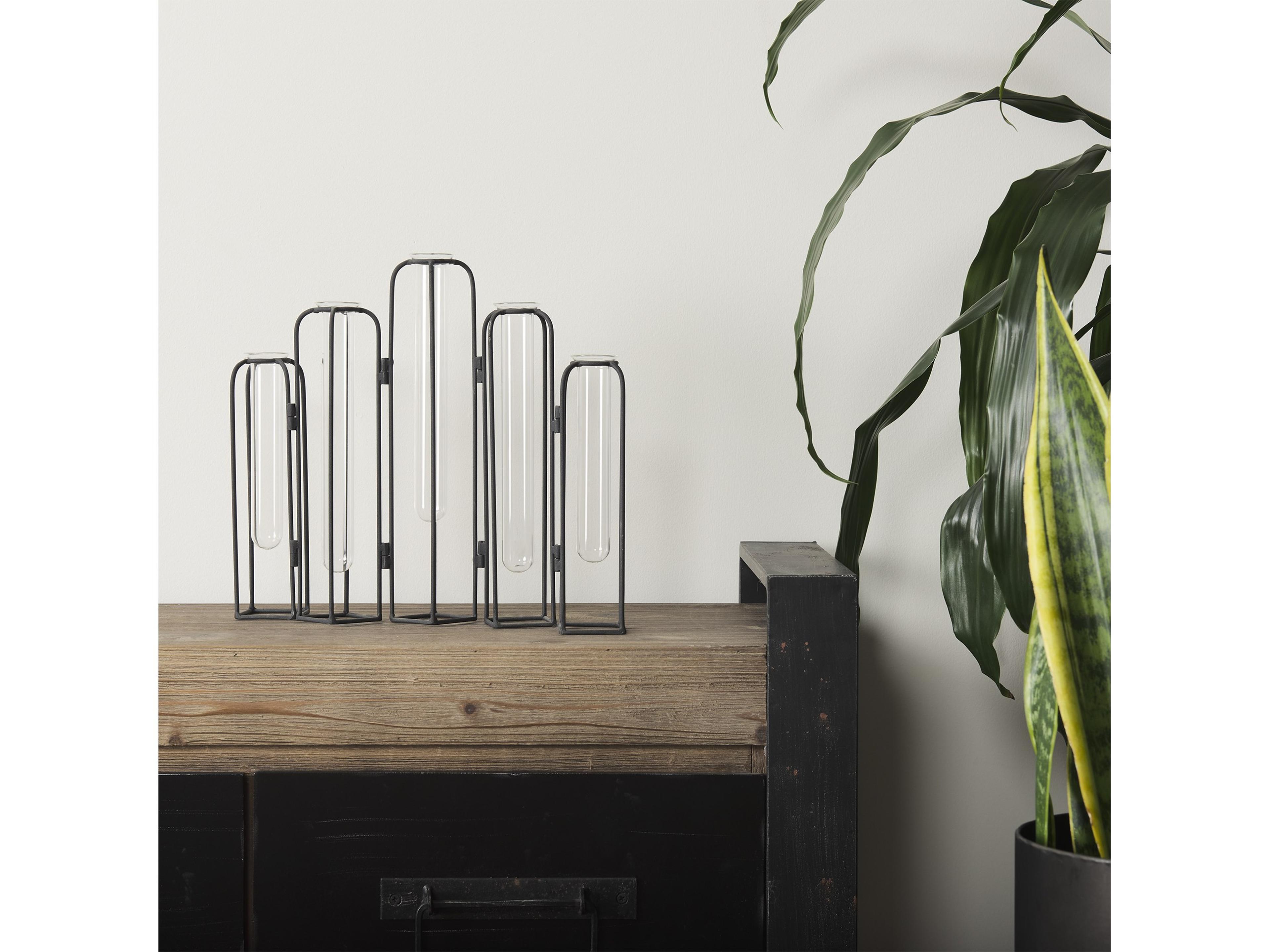 Mercana Mila 13.4L x 2.5W x 11.0H Metal and Glass Decorative Accent