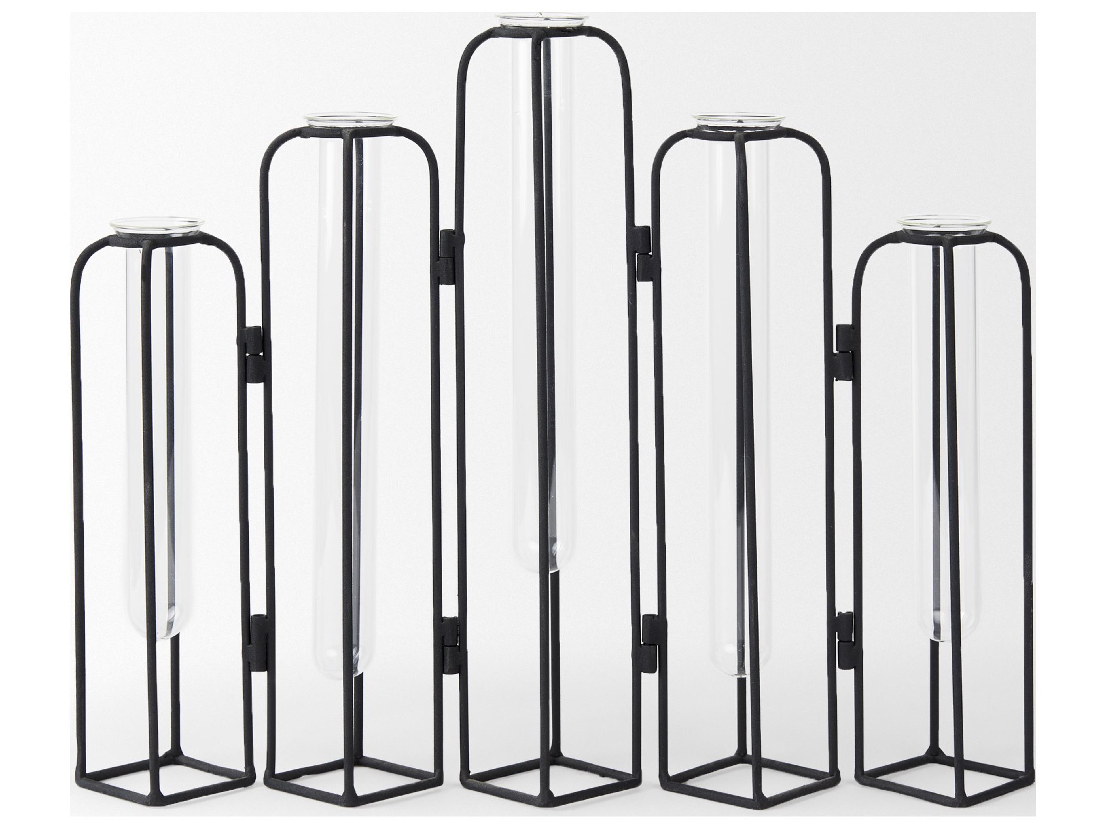 Mercana Mila 13.4L x 2.5W x 11.0H Metal and Glass Decorative Accent