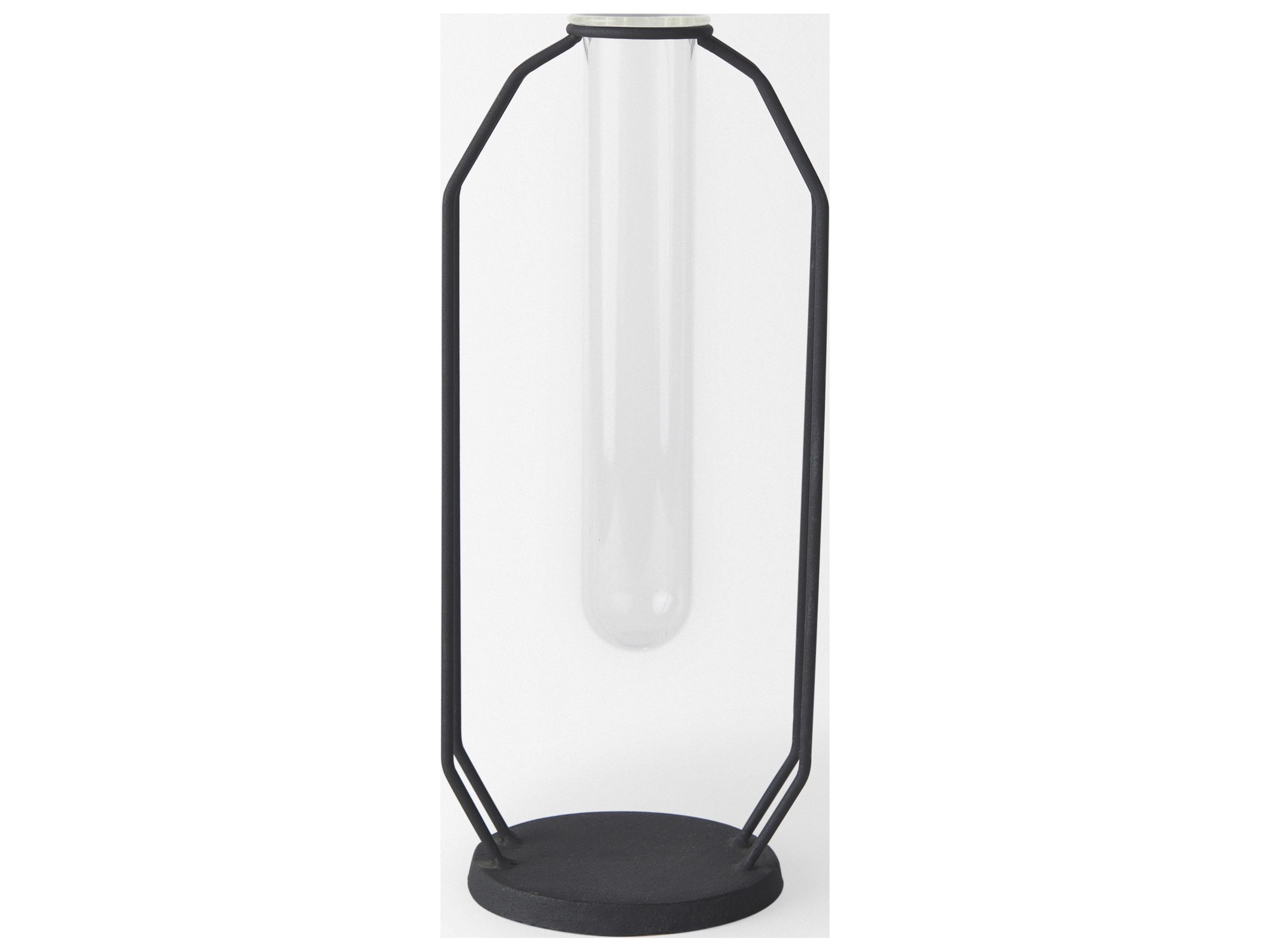 Mercana Aria 4.5L x 3.9W x 11.0H Metal and Glass Holder Object