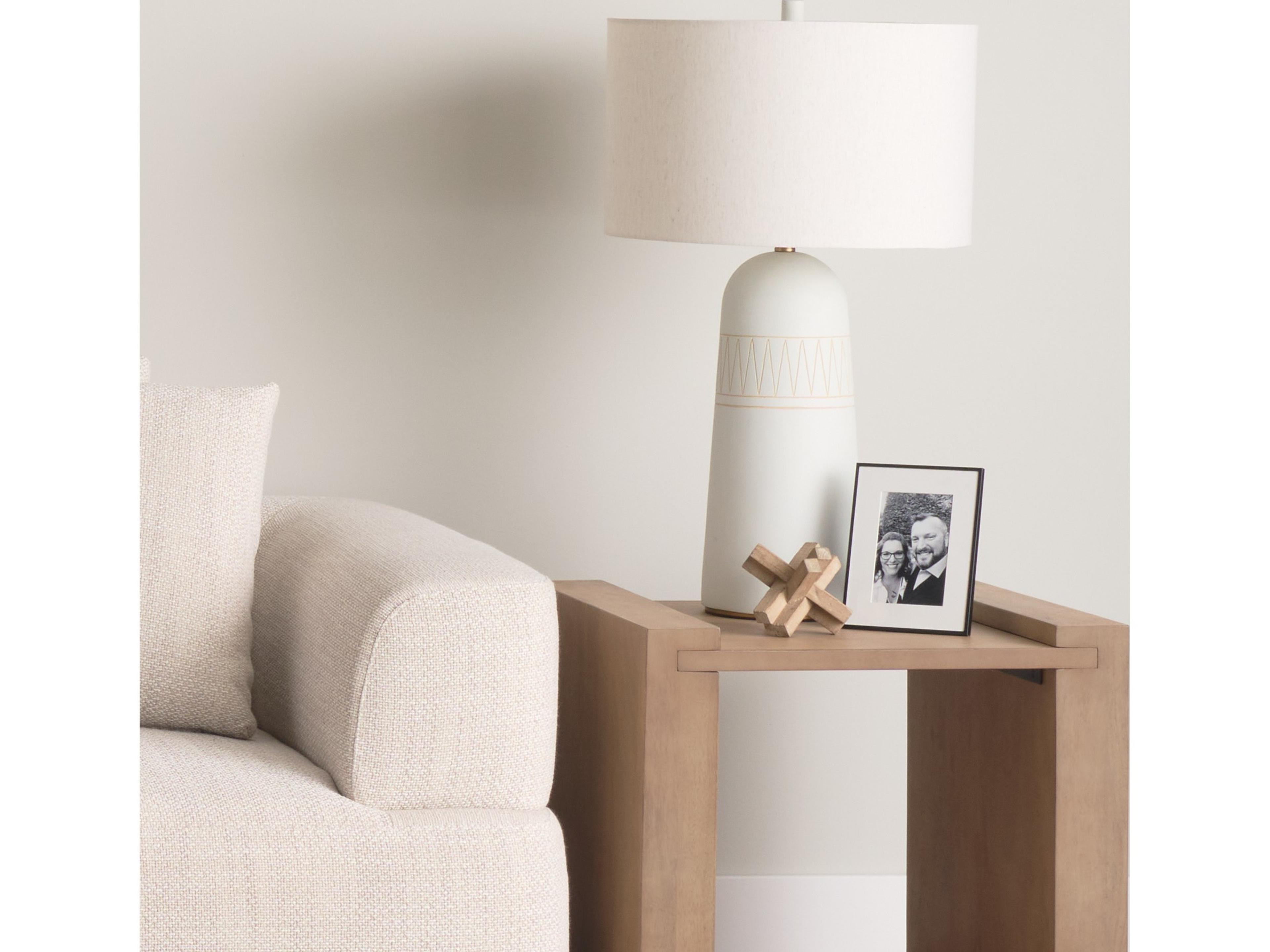 Mercana Javier 18.0L x 18.0W x 30.75H Light Base W/Cream Shade Table Lamp