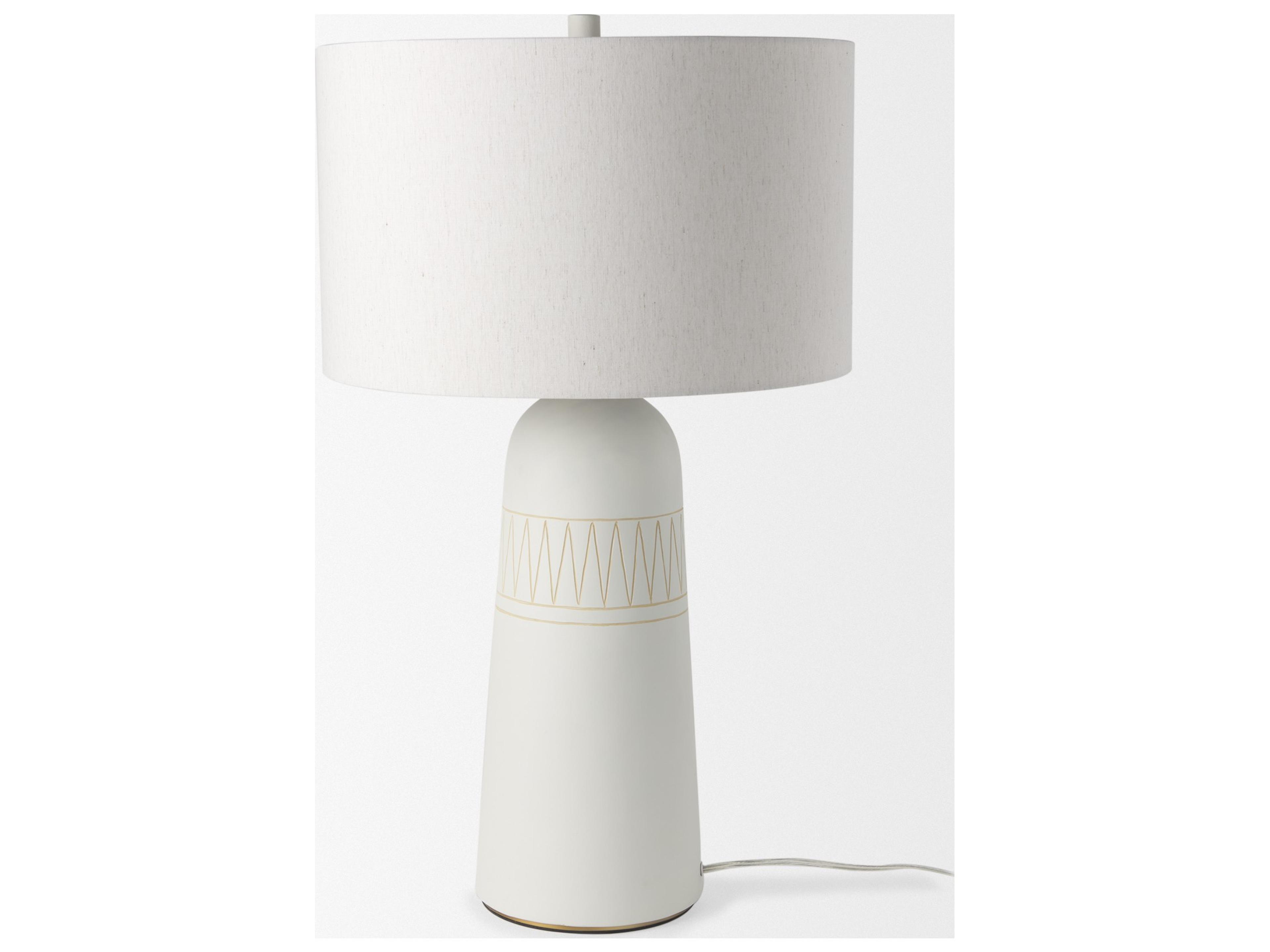 Mercana Javier 18.0L x 18.0W x 30.75H Light Base W/Cream Shade Table Lamp