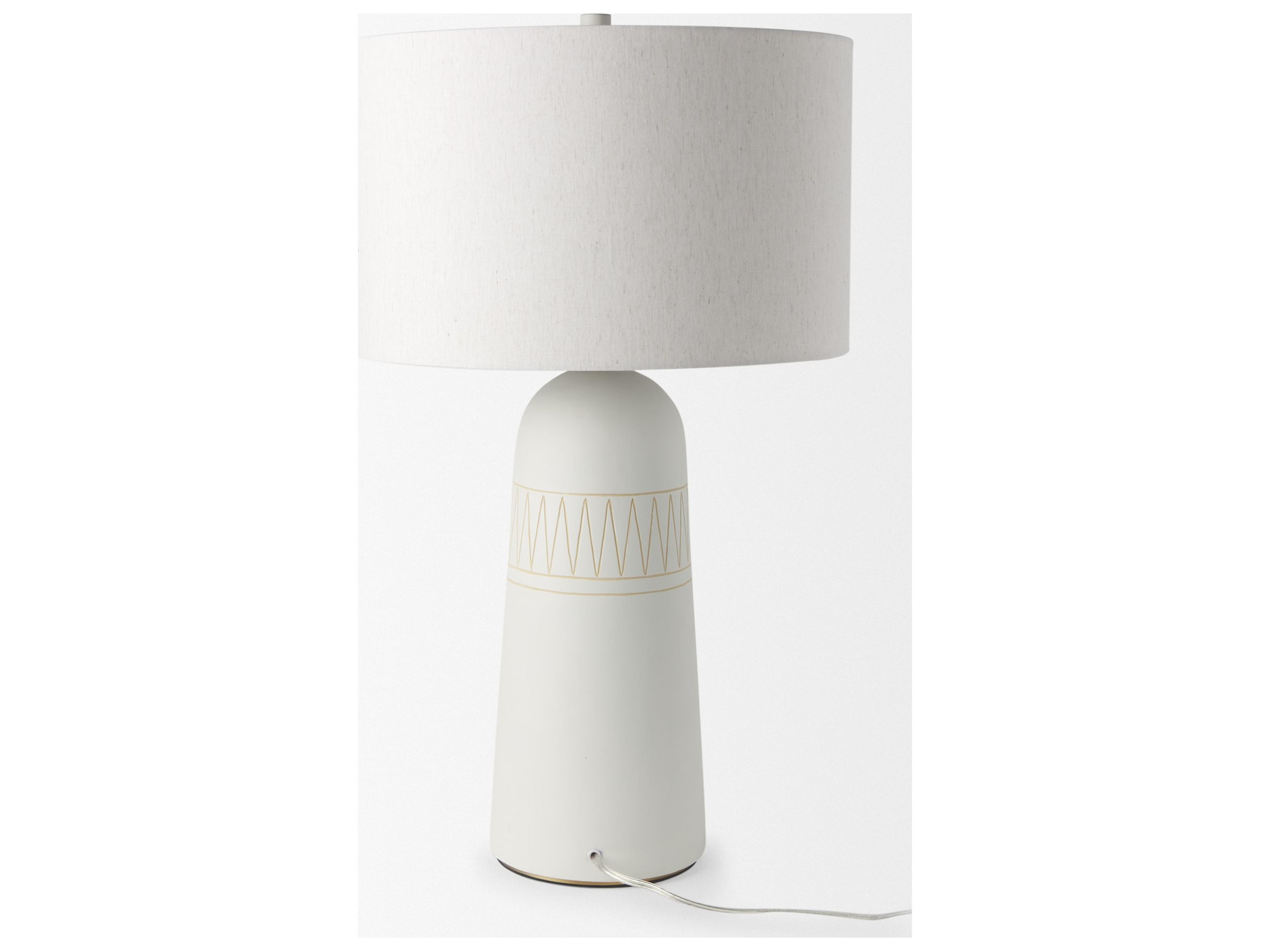 Mercana Javier 18.0L x 18.0W x 30.75H Light Base W/Cream Shade Table Lamp