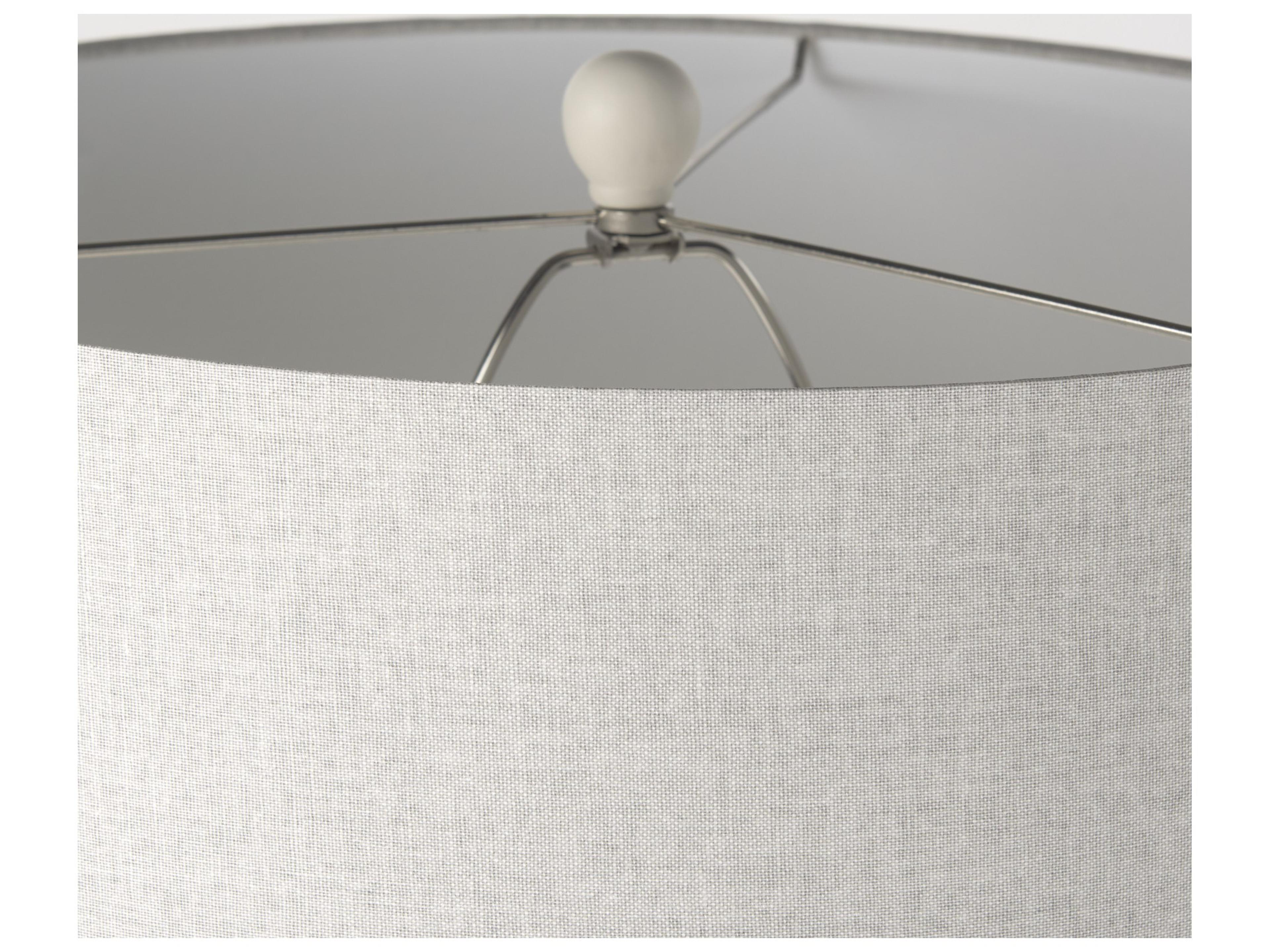 Mercana Cato 20.0L x 20.0W x 33.5H Cream Base W/White Shade Table Lamp