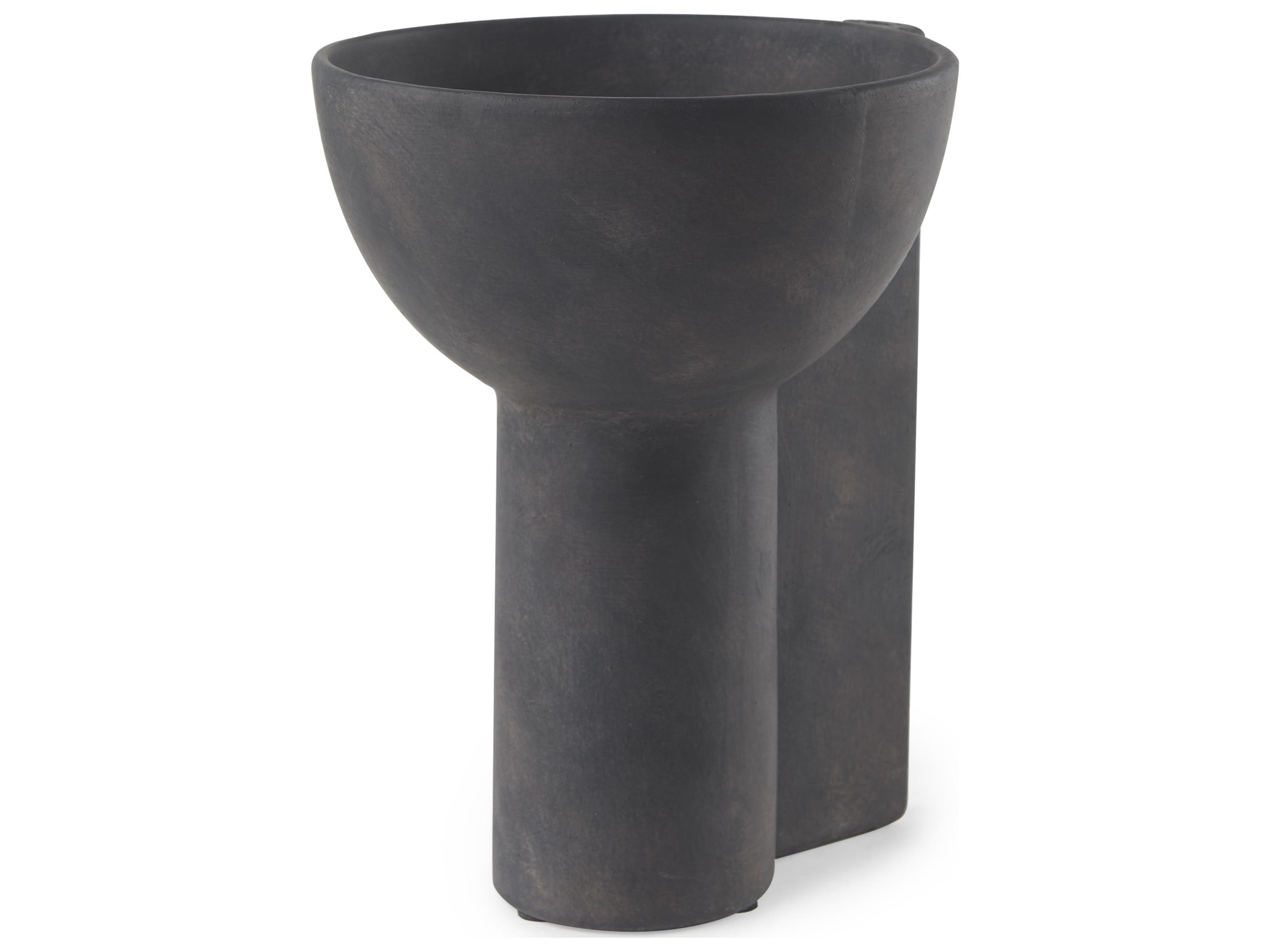 Mercana Sariah  9.1L x 8.3W x 10.8H Black Ceramic Vase