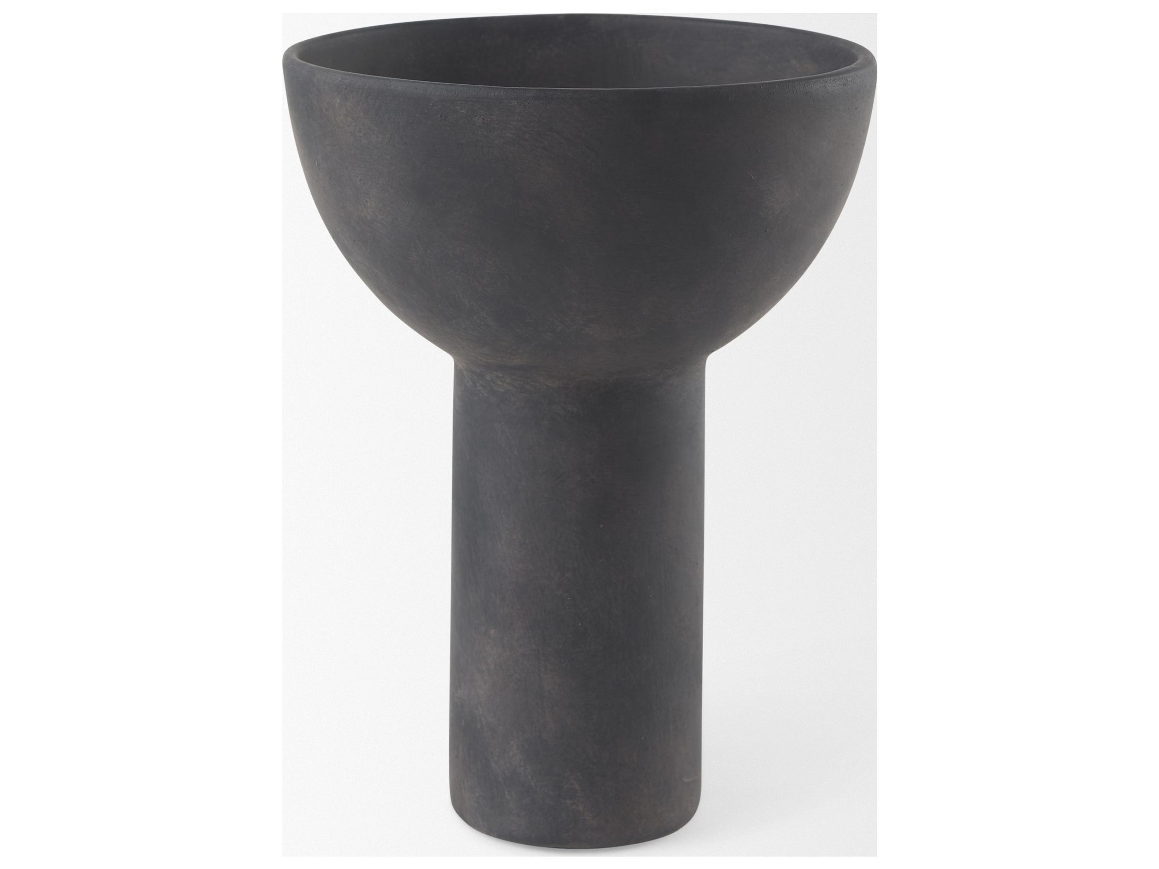 Mercana Sariah  9.1L x 8.3W x 10.8H Black Ceramic Vase