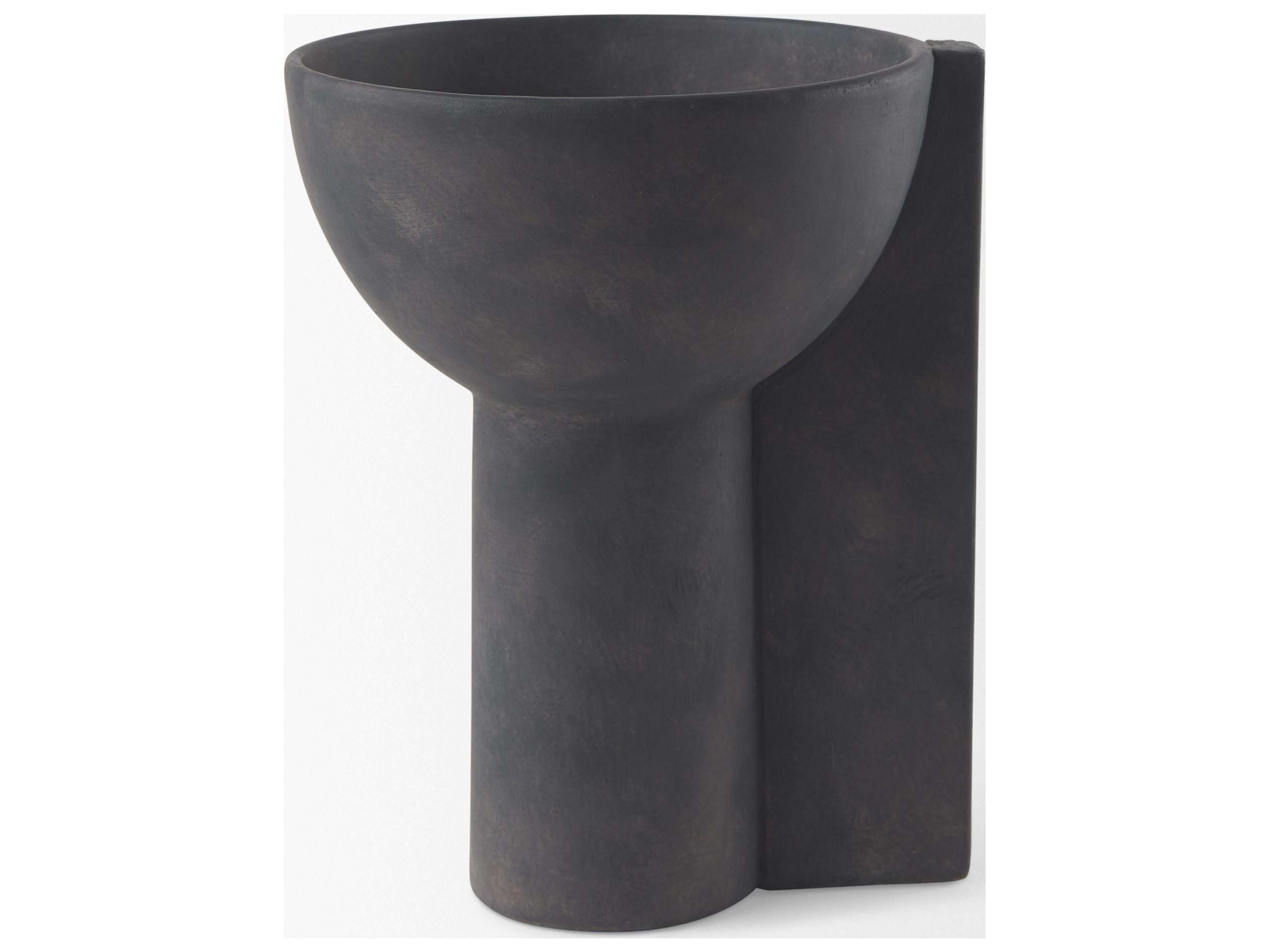Mercana Sariah  9.1L x 8.3W x 10.8H Black Ceramic Vase