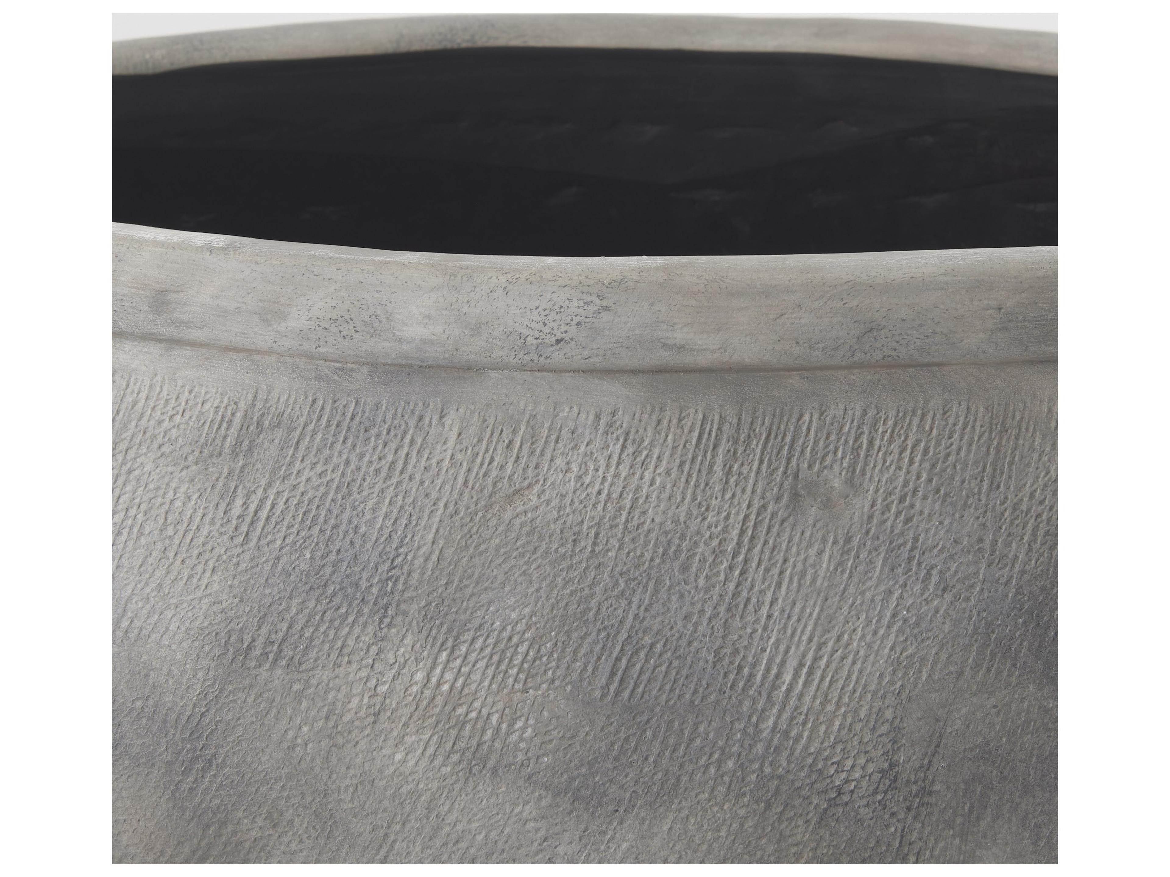 Mercana Zuma 27.2L x 18.1W x 24.4H Light Gray Ceramic Floor Vase