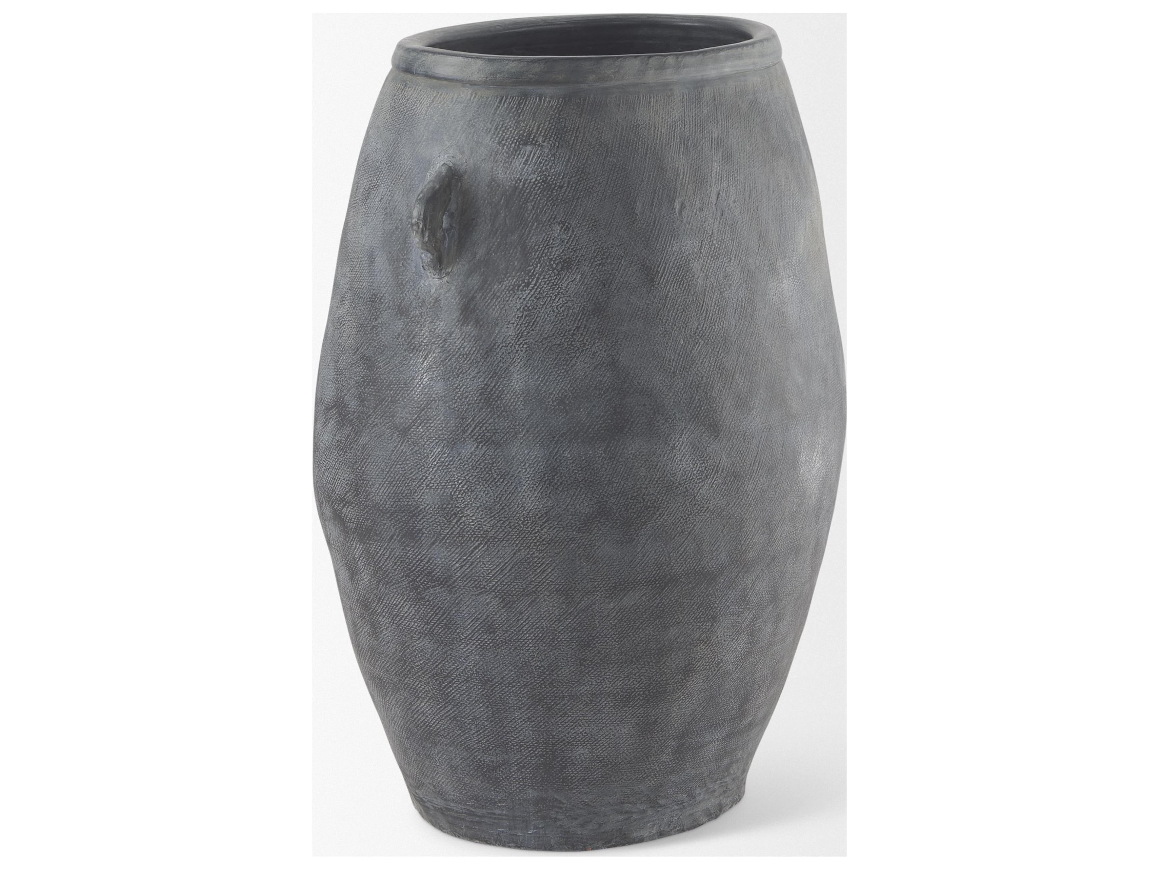 Mercana Zuma 27.2L x 20.5W x 31.9H Dark Gray Ceramic Floor Vase