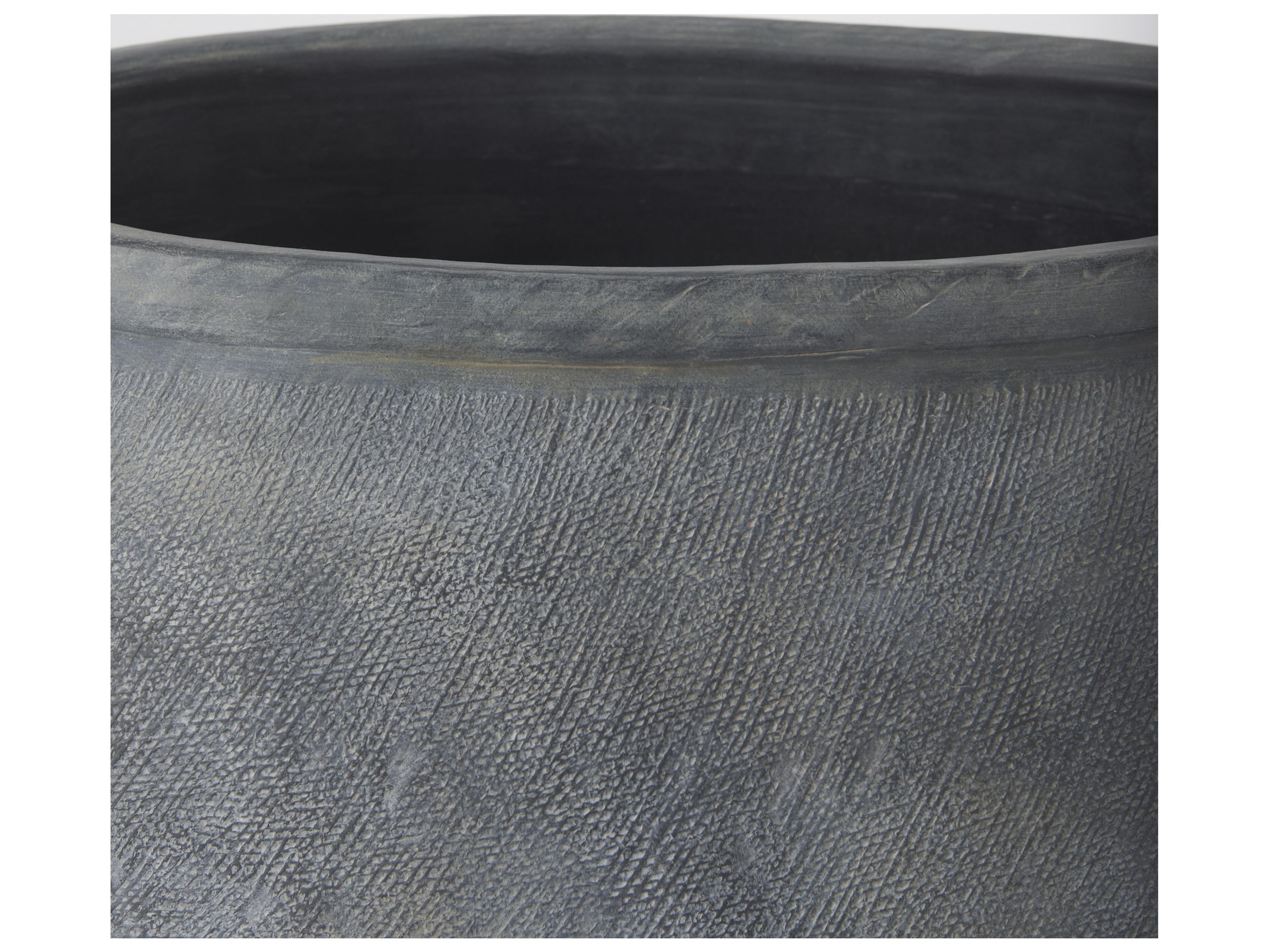 Mercana Zuma 27.2L x 20.5W x 31.9H Dark Gray Ceramic Floor Vase