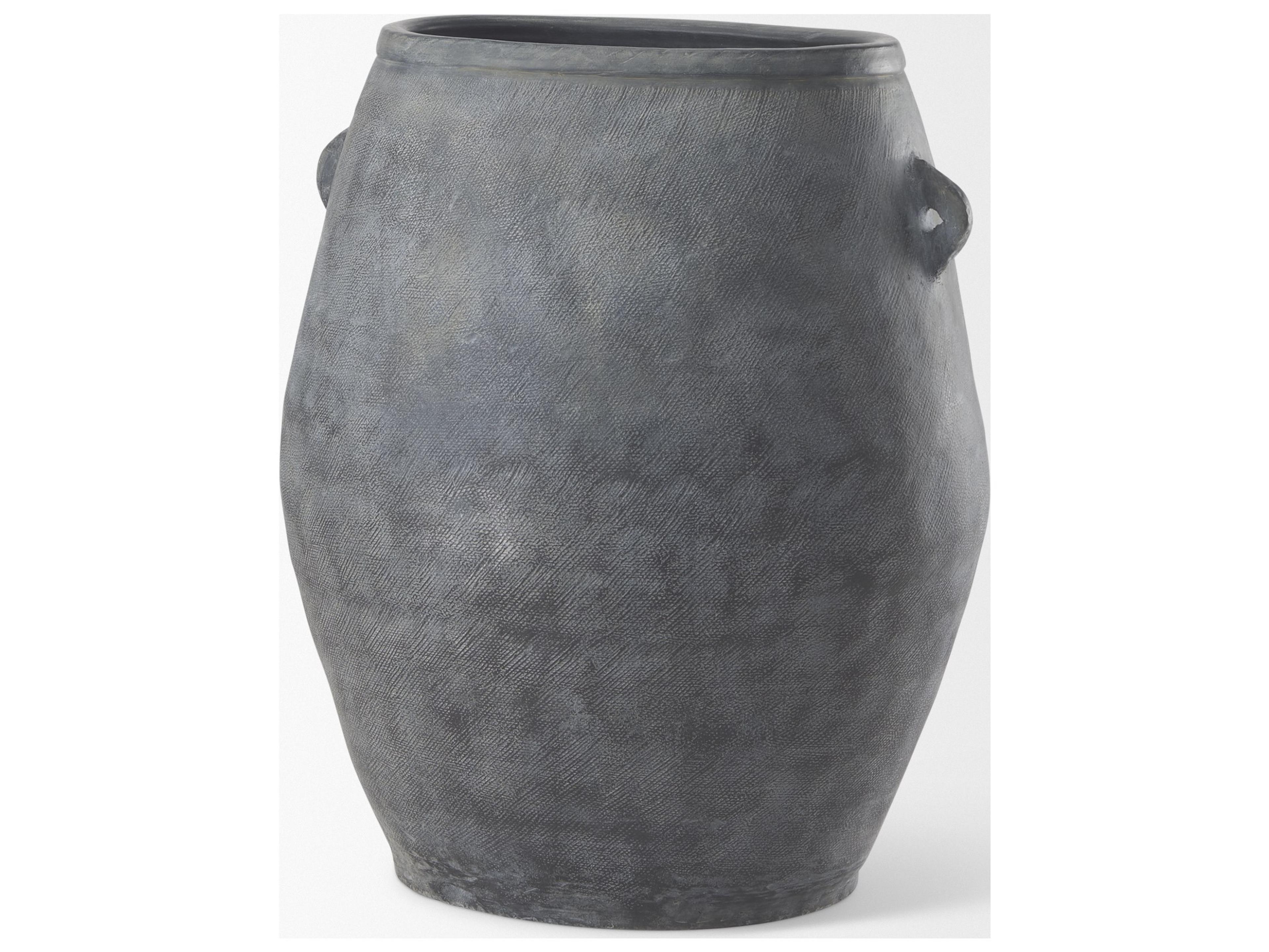 Mercana Zuma 27.2L x 20.5W x 31.9H Dark Gray Ceramic Floor Vase
