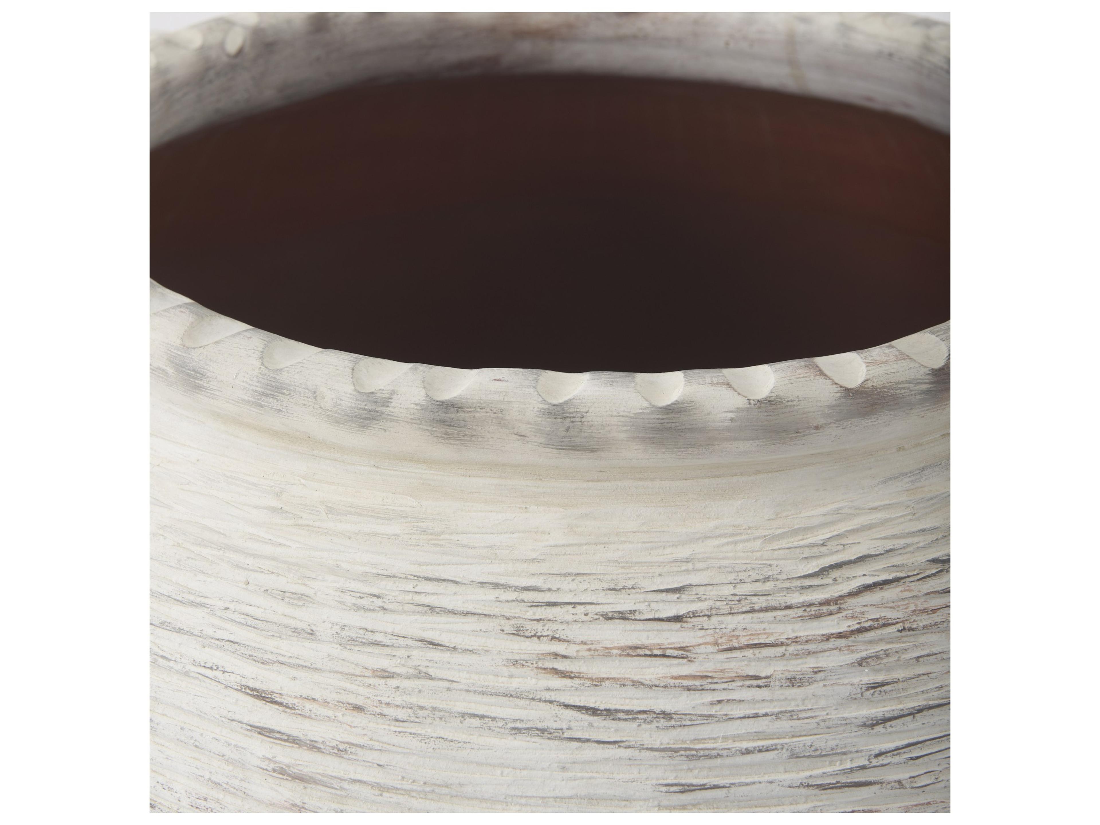 Mercana Misha 25.2L x 25.2W x 22.4H Cream Ceramic Floor Vase