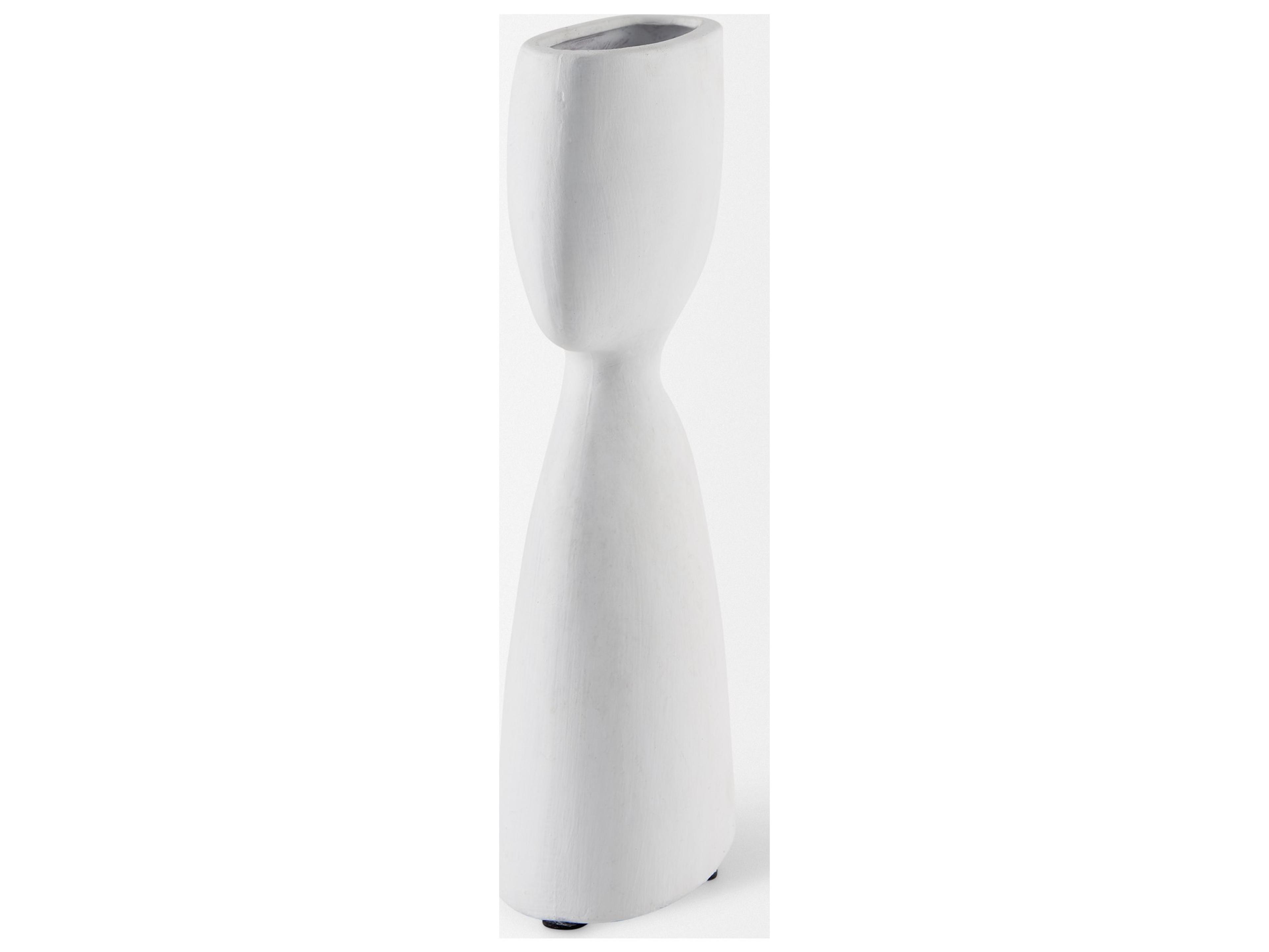 Mercana Rylee 11.6H White Ceramic Vase