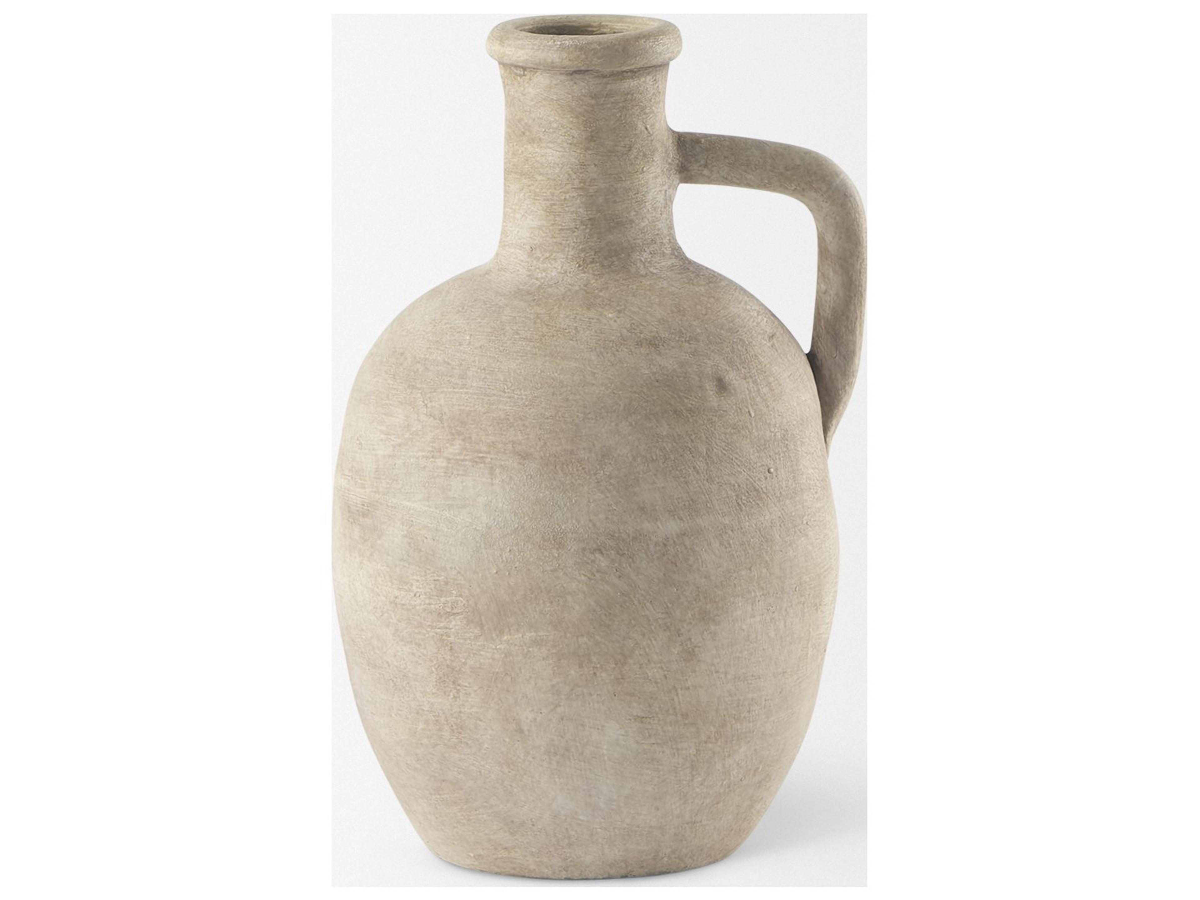Mercana Zenni  5.3L x 5.3W x 9.3H Warm Beige Ceramic Vase