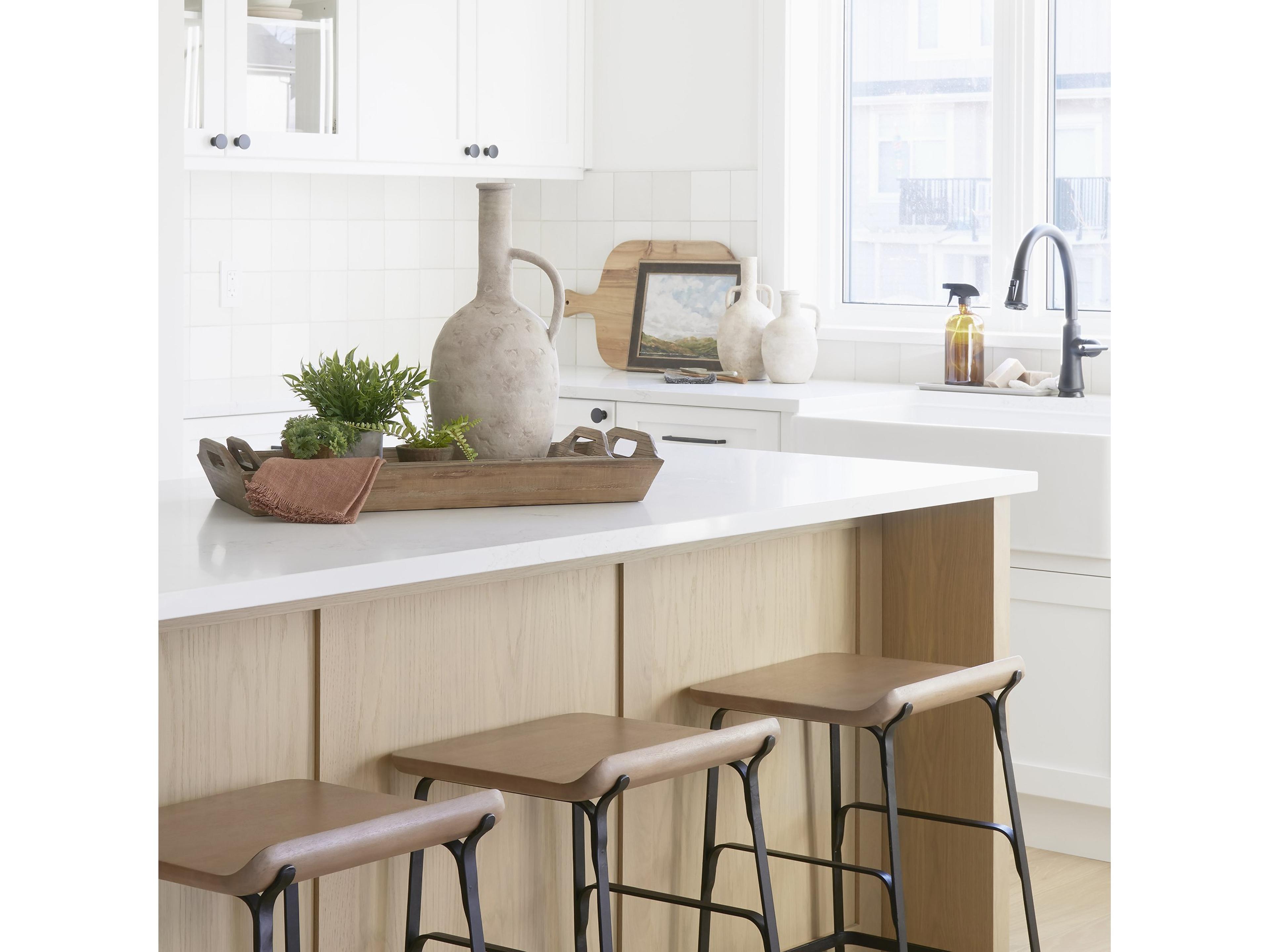 Mercana Zenni 6.1L x 6.1W x 12.0H Warm Beige Ceramic Vase