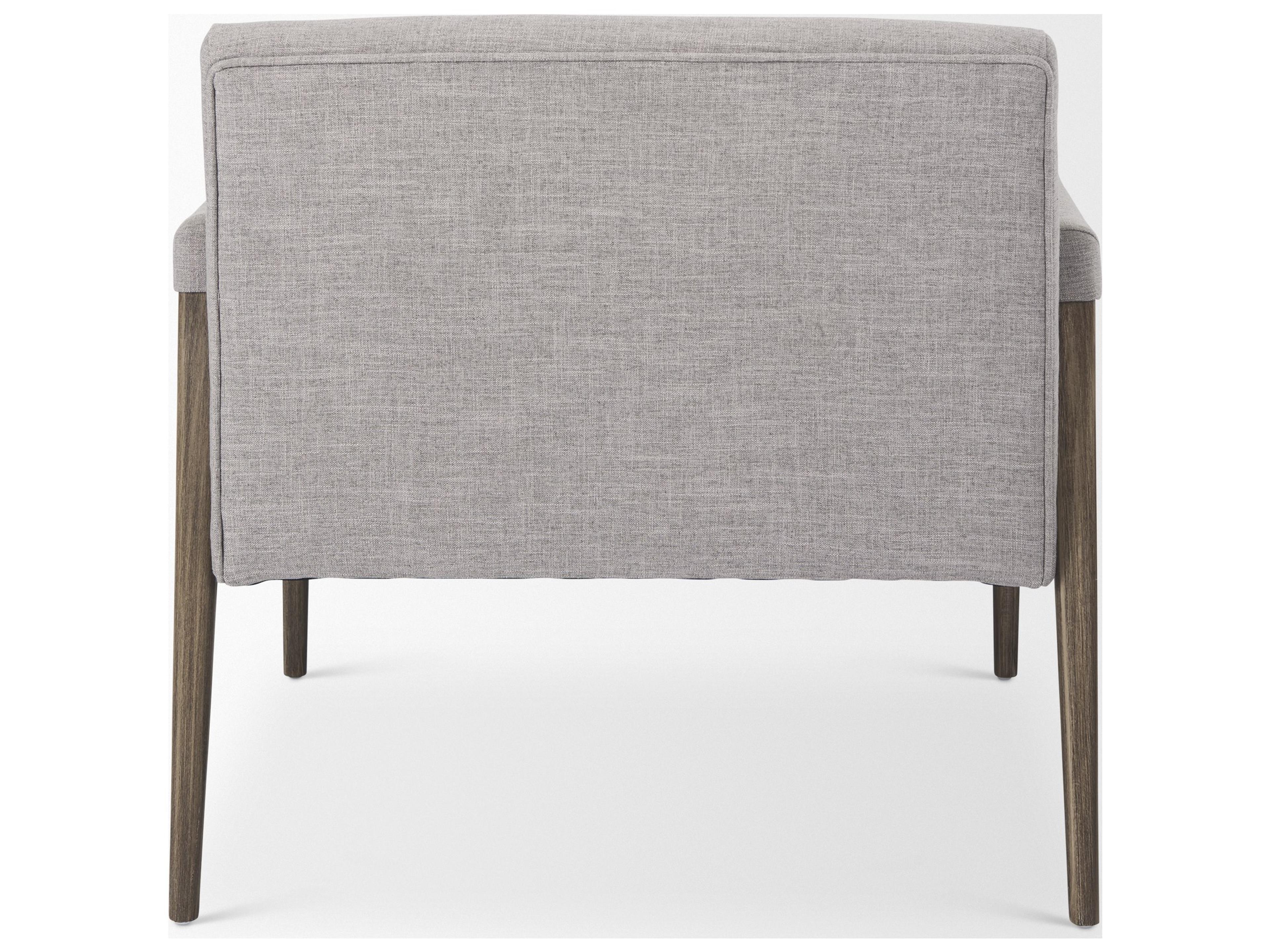 Mercana Palisades Gray Fabric w/ Brown Wood Frame Accent Chair