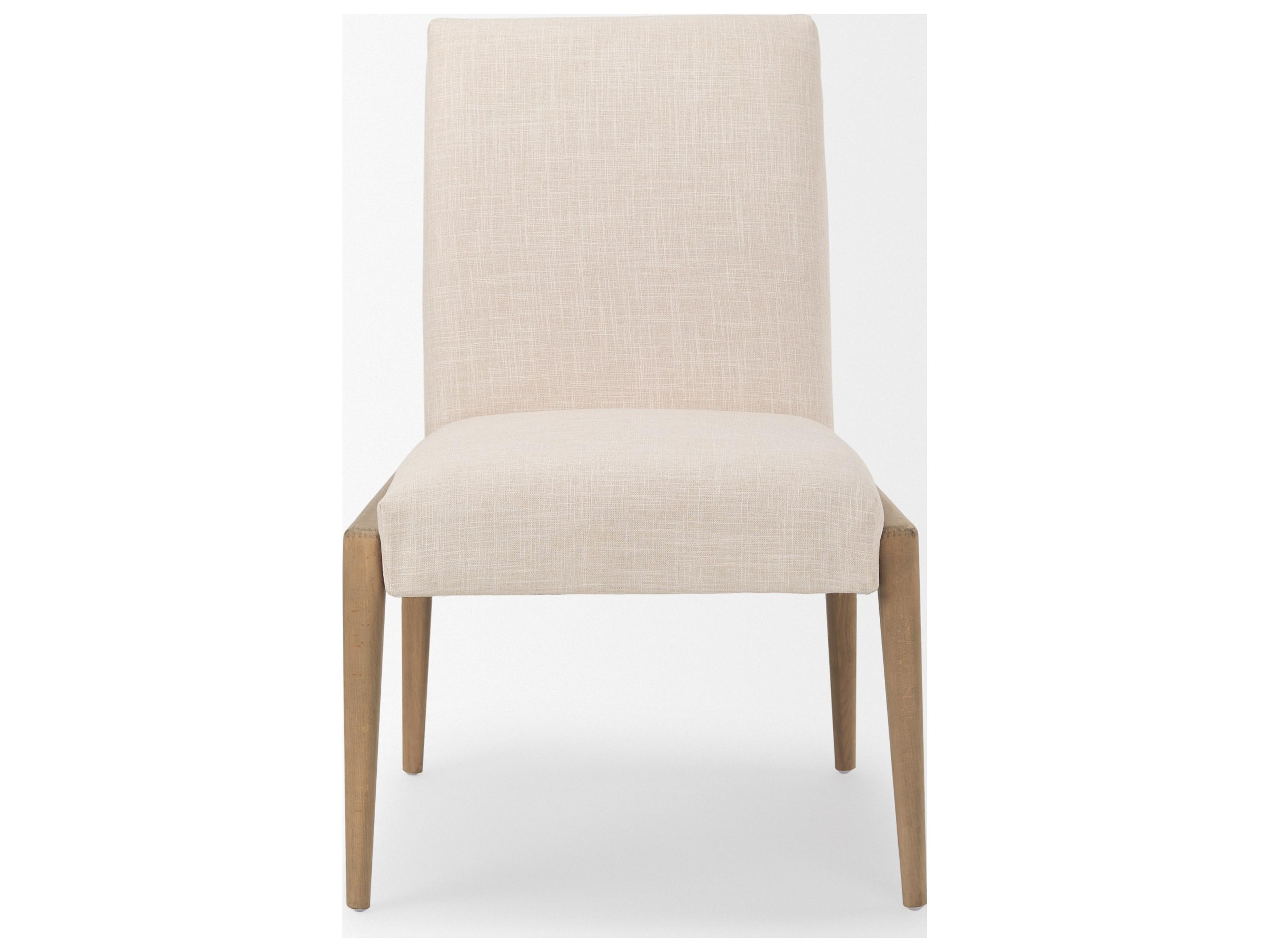 Mercana Palisades Cream Upholstery w/ Solid Wood Armless Dining Chair