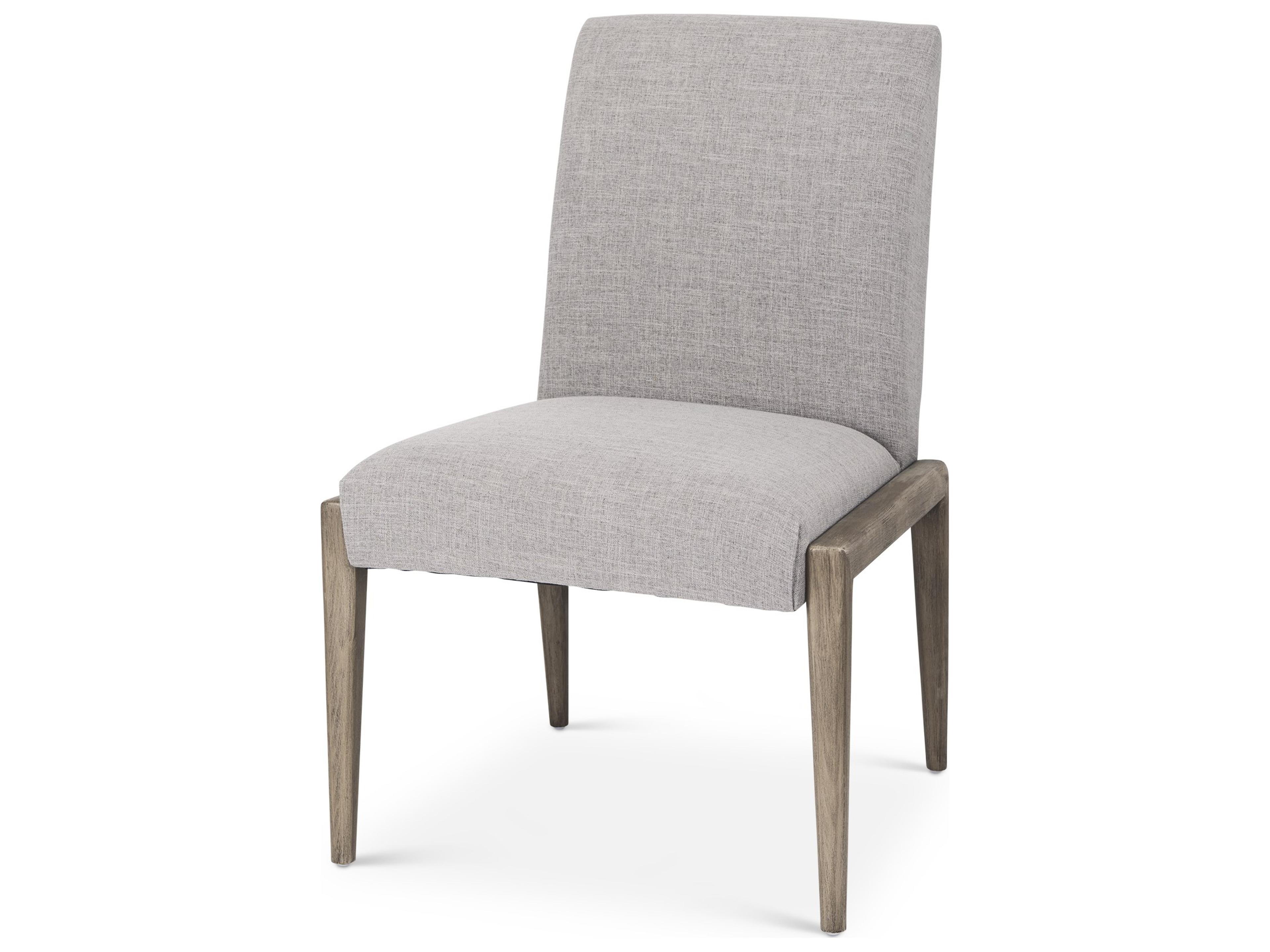 Palisades Gray Upholstery w/ Solid Wood Armless Dining Chair