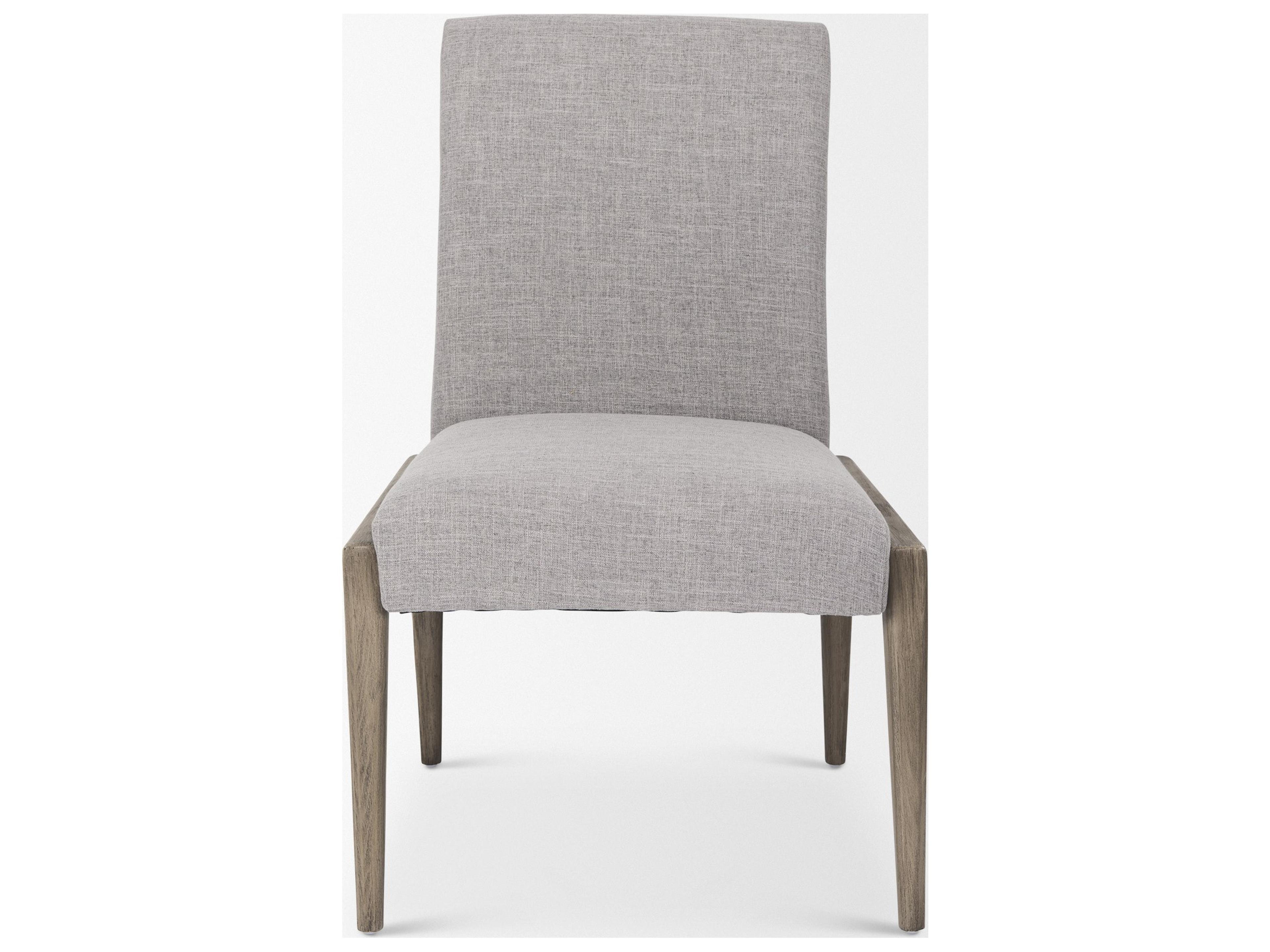 Mercana Palisades Gray Upholstery w/ Solid Wood Armless Dining Chair