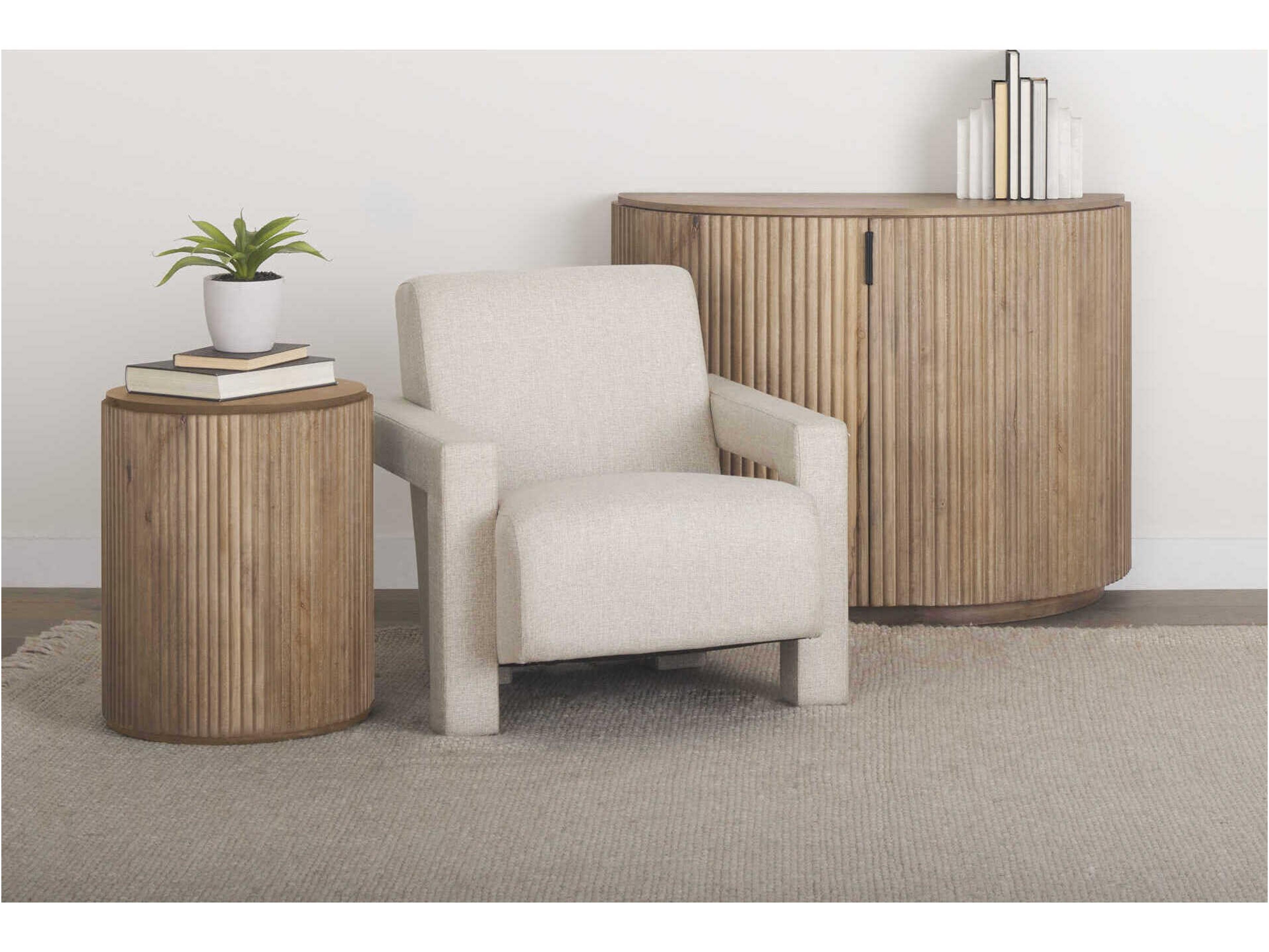 Mercana Sovereign Oatmeal Fully Upholstered Accent Chair