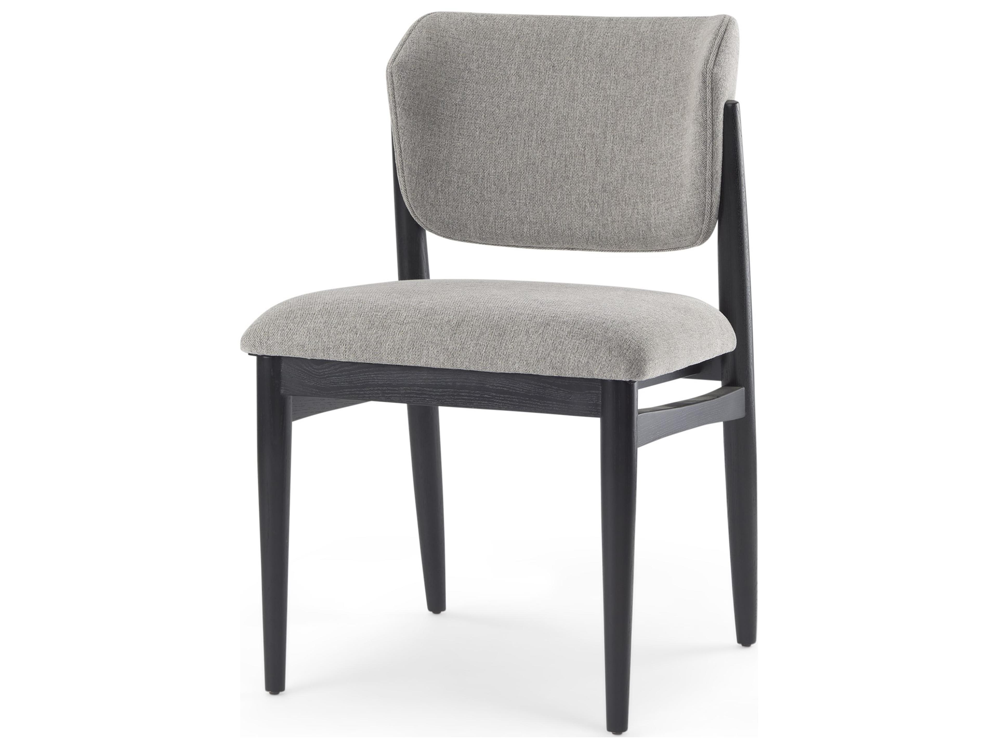 Cline  20.9L x 23.0W x 31.9H Gray Fabric W/Black Wood Dining Chair