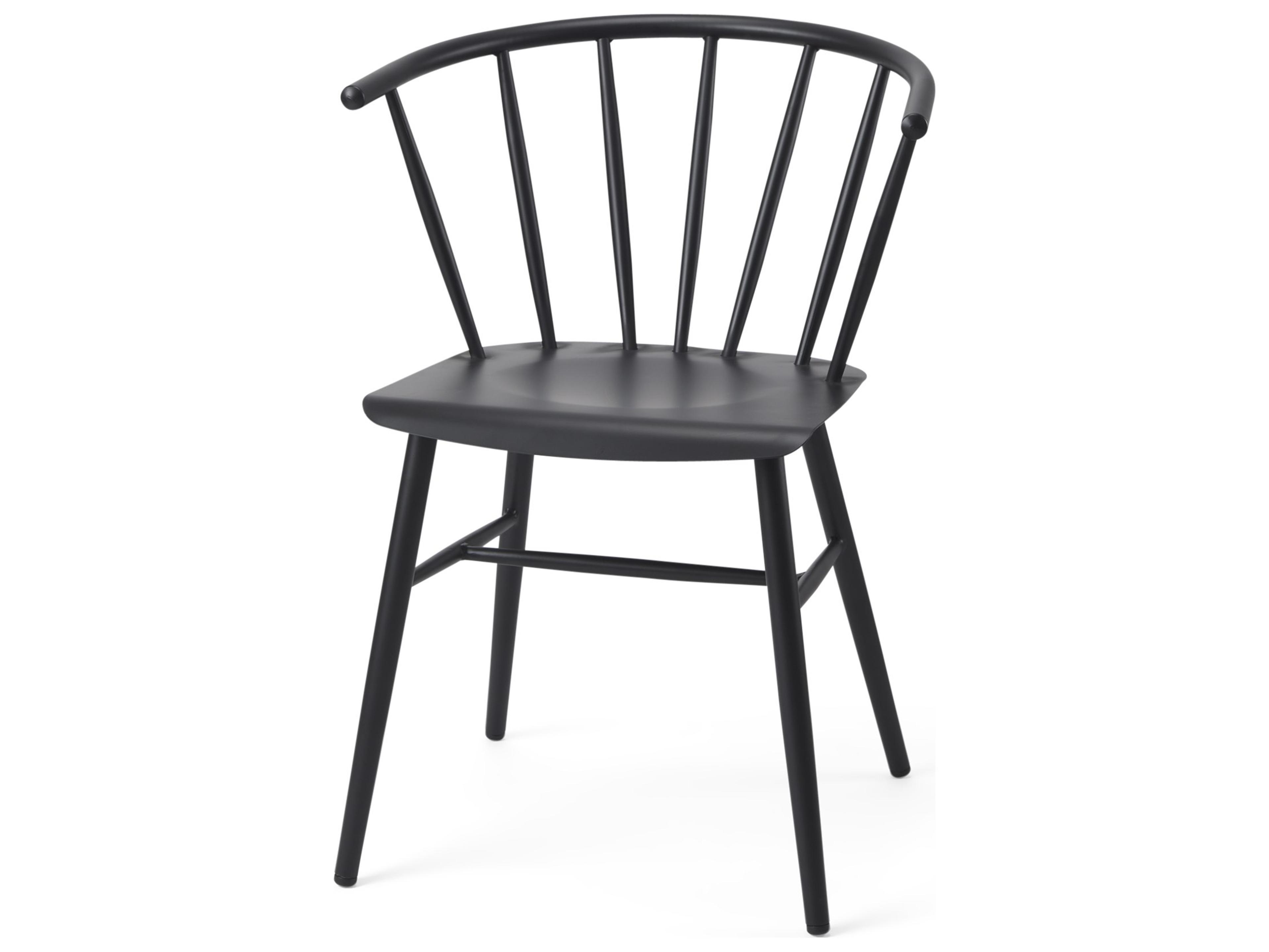Colin 21.3L x 21.3W x 30.3H Black Metal Dining Chair
