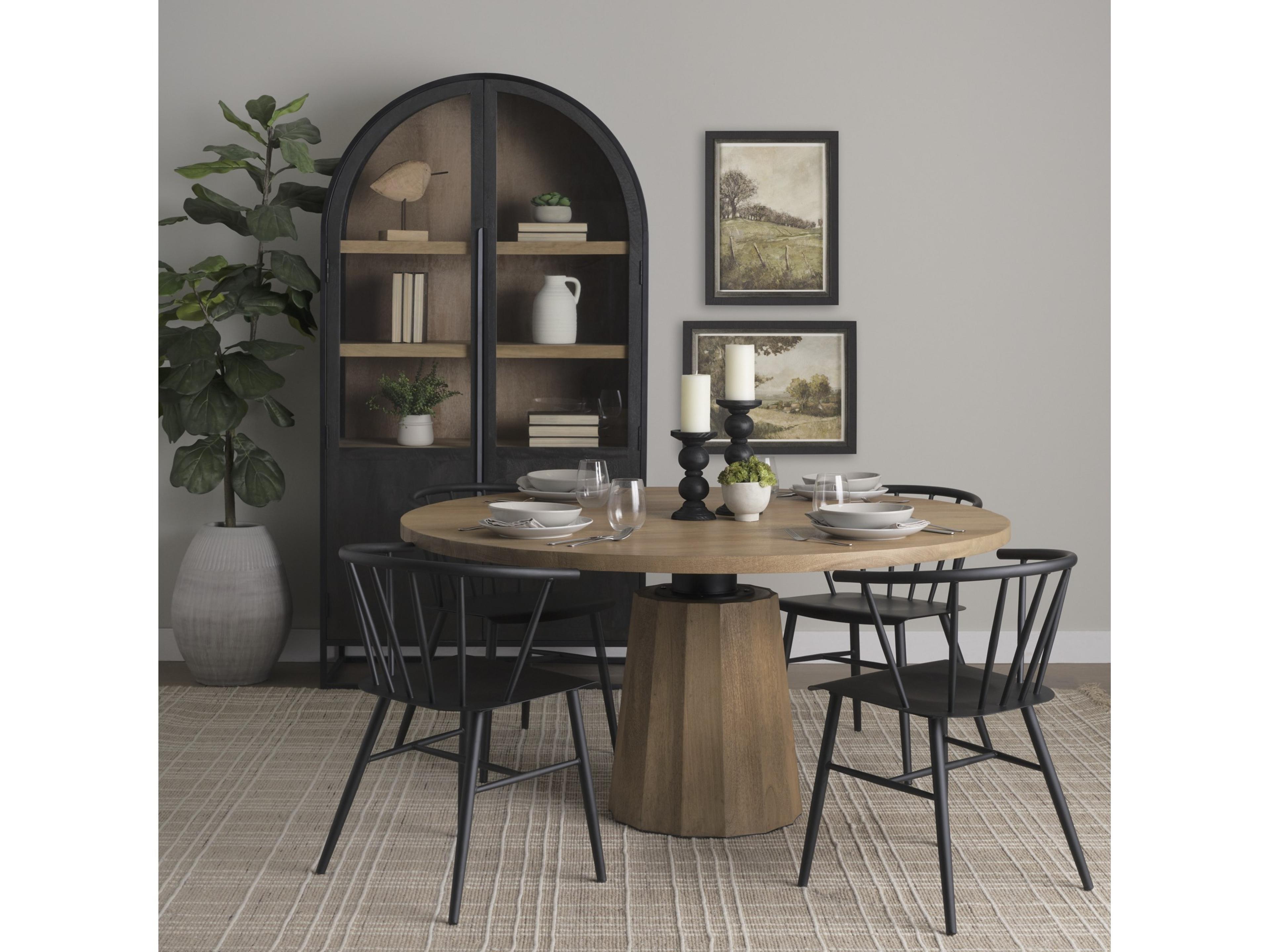 Mercana Colin 21.3L x 21.3W x 30.3H Black Metal Dining Chair