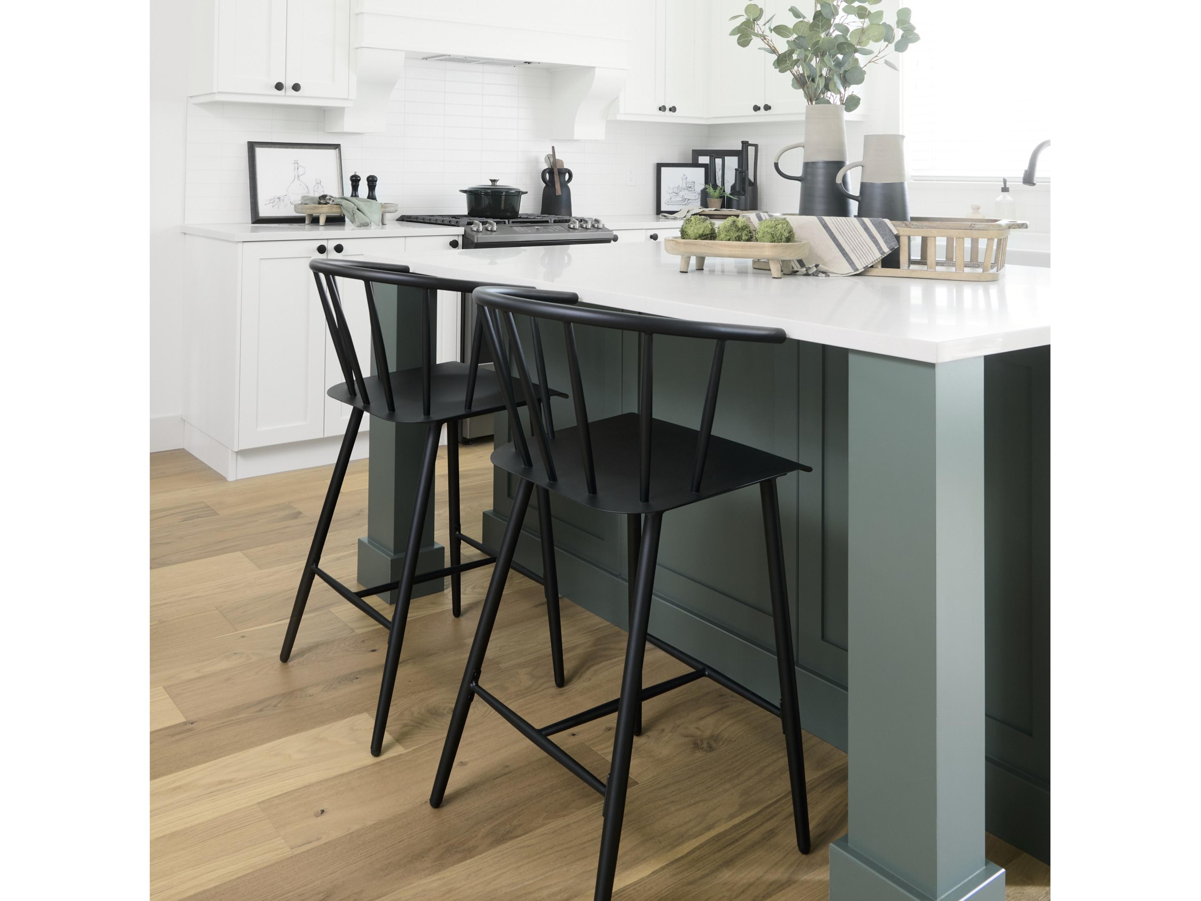 Mercana Colin Black Metal Counter Stool