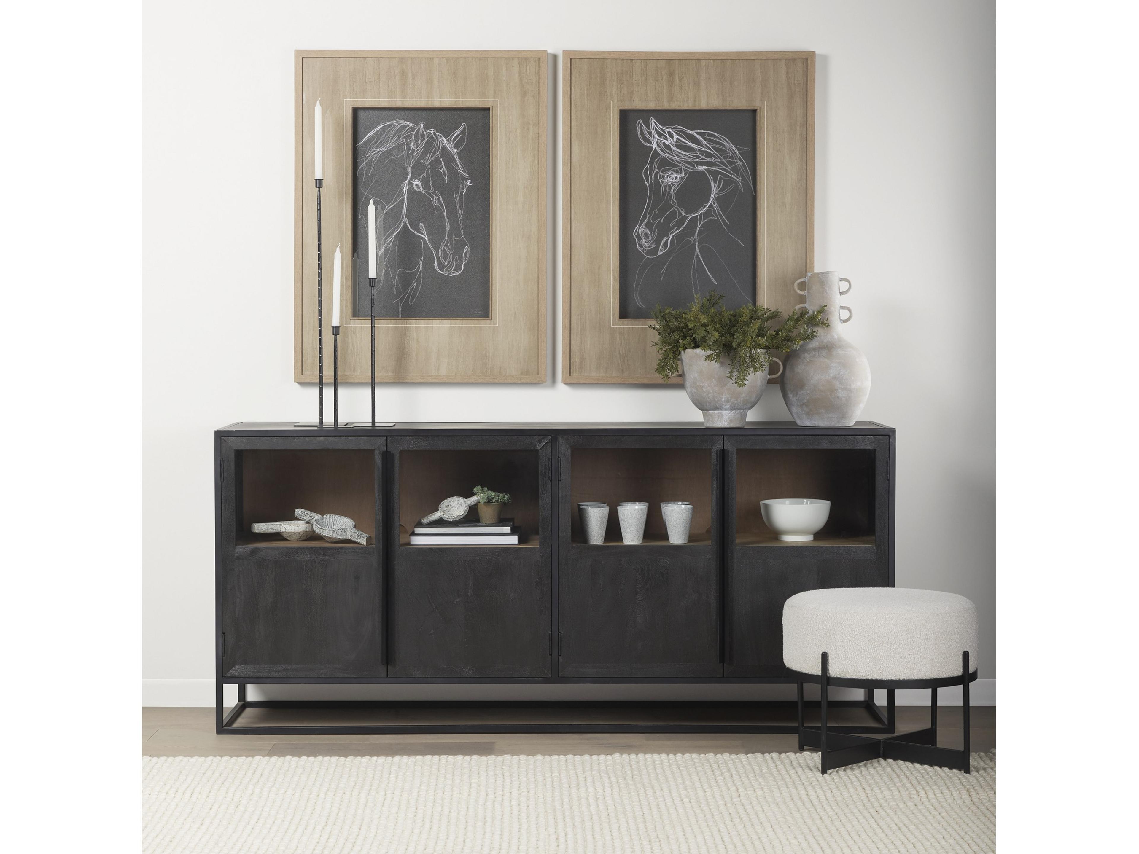 Mercana Porter 4.5L x 4.5W x 12.0H Small Black Iron Candle Holder