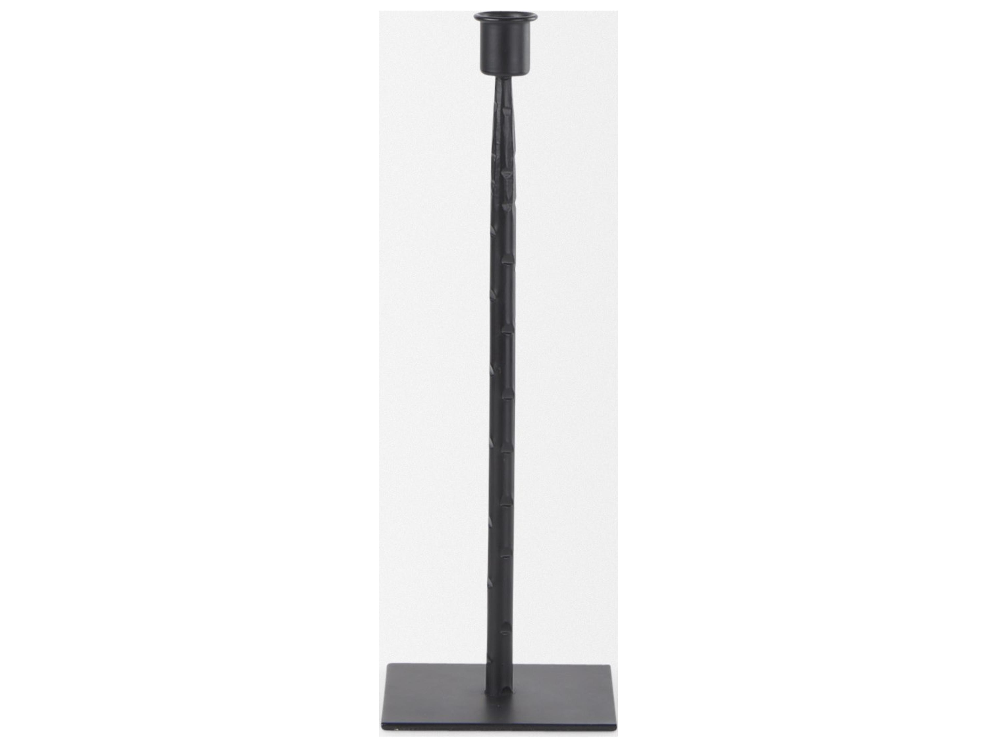 Mercana Porter 4.5L x 4.5W x 12.0H Small Black Iron Candle Holder