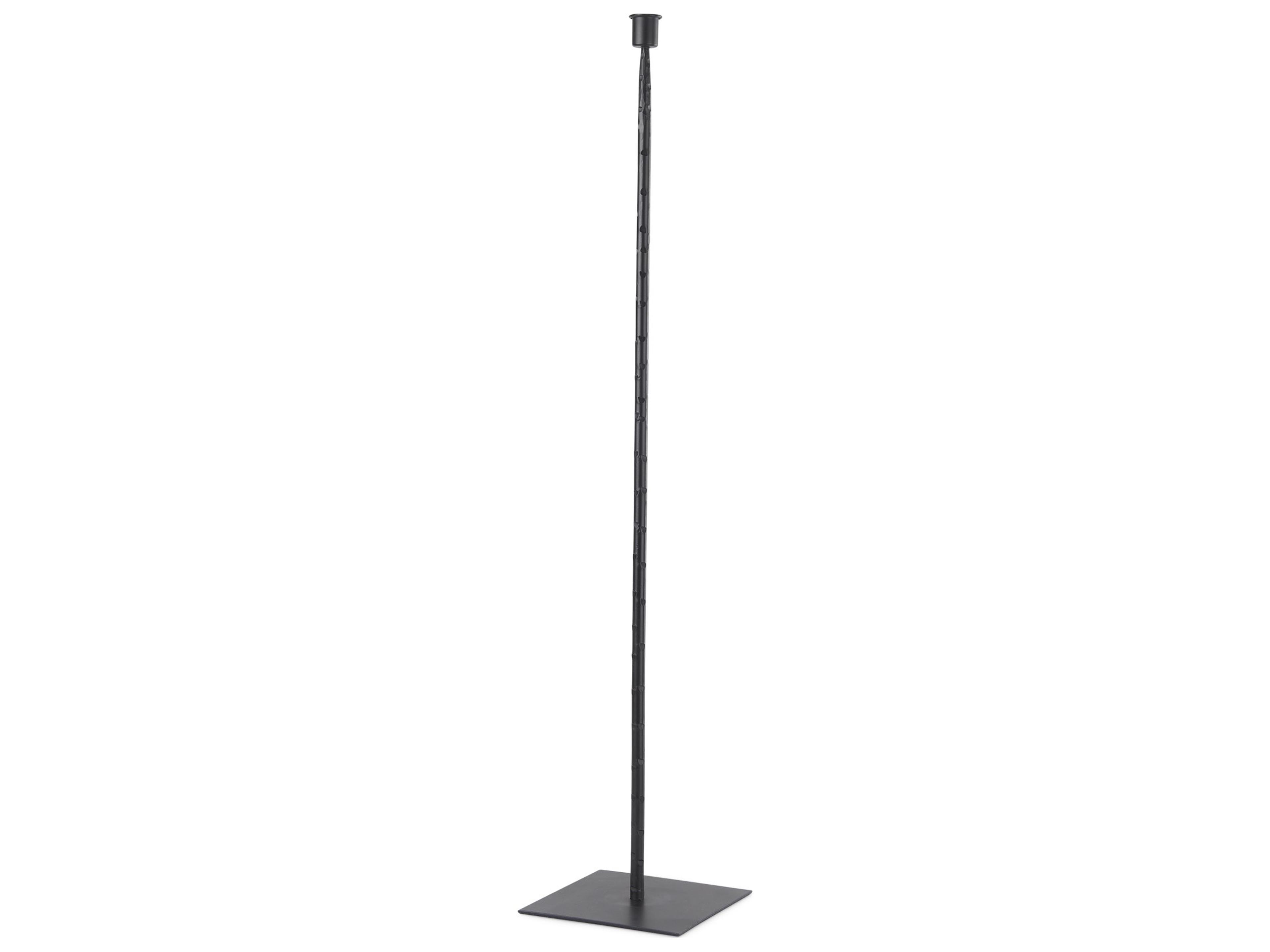 Porter 6.0L x 6.0W x 30.0H Large Black Iron Candle Holder